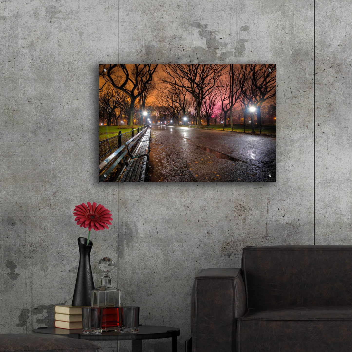 Epic Art 'The Crying Park' by Edin Chavez, Acrylic Glass Wall Art,36x24