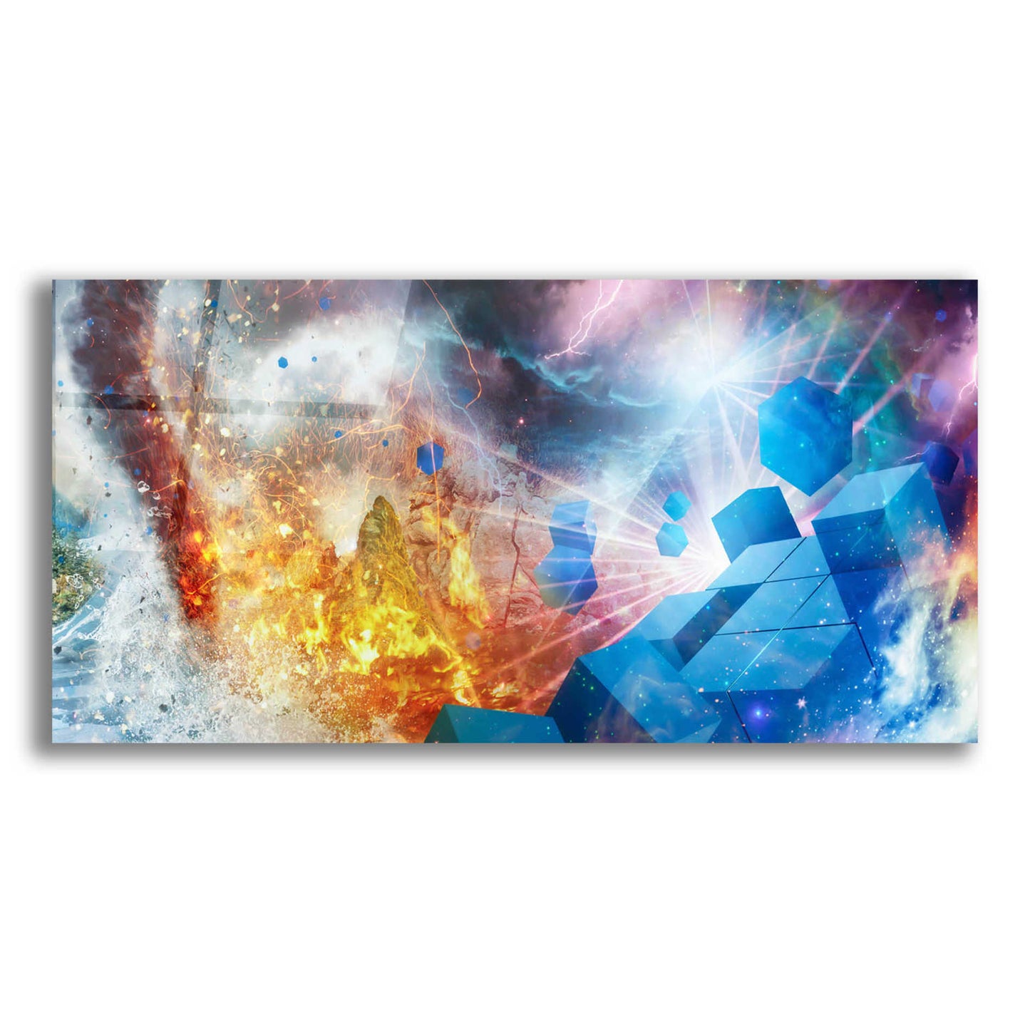 Epic Art 'Press Start Part 2' by Mario Sanchez Nevado, Acrylic Glass Wall Art,48x24