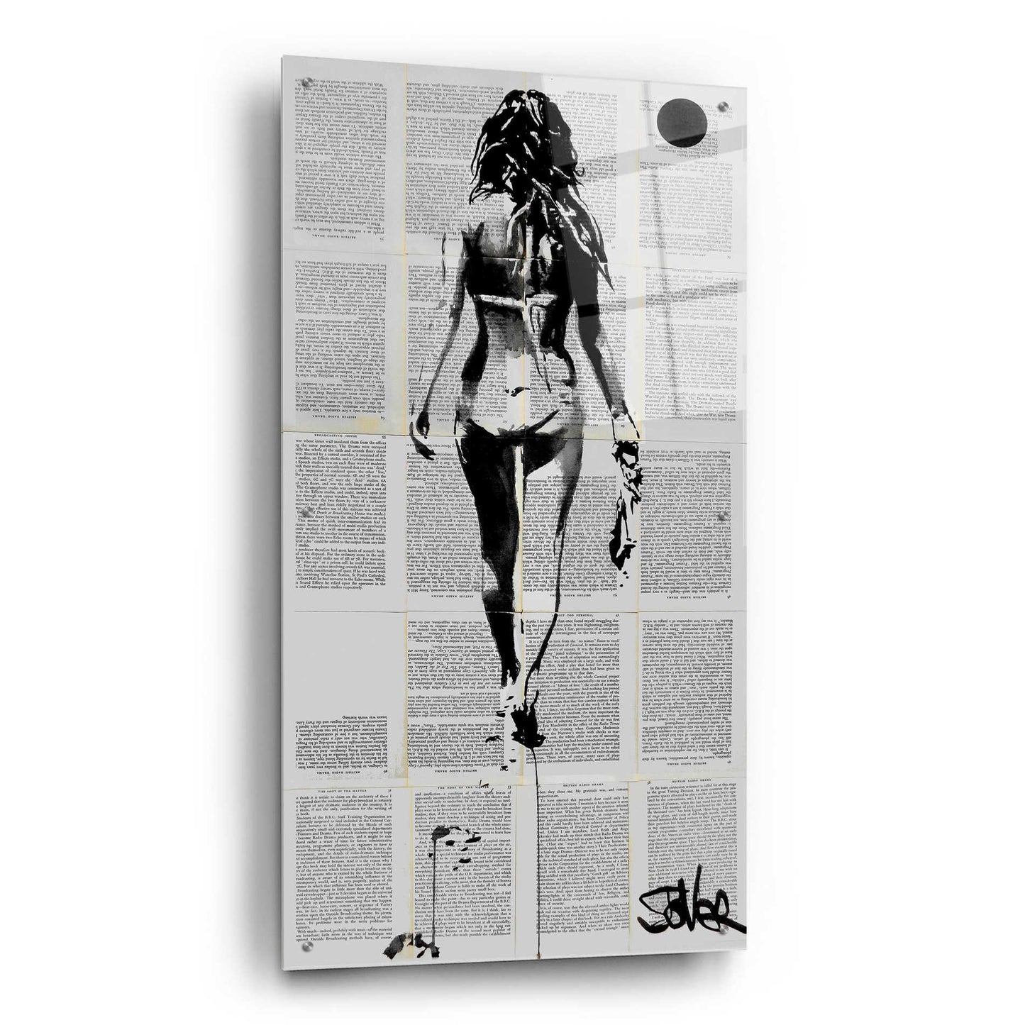 Epic Art "Beach Comber" by Loui Jover, Acrylic Glass Wall Art,24x48