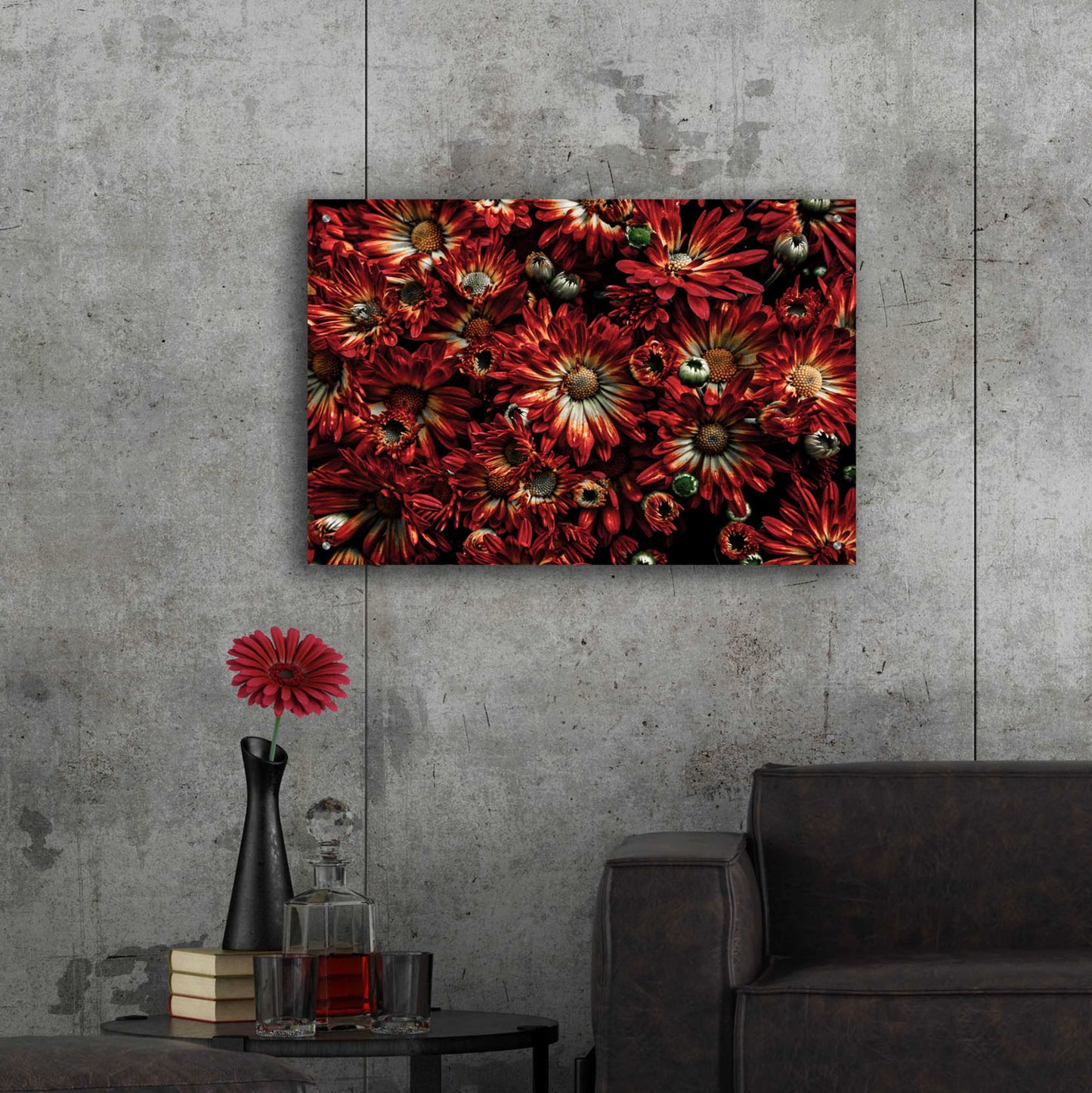 Epic Art 'Backyard Flowers 88 Color Version' by Brian Carson, Acrylic Glass Wall Art,36x24