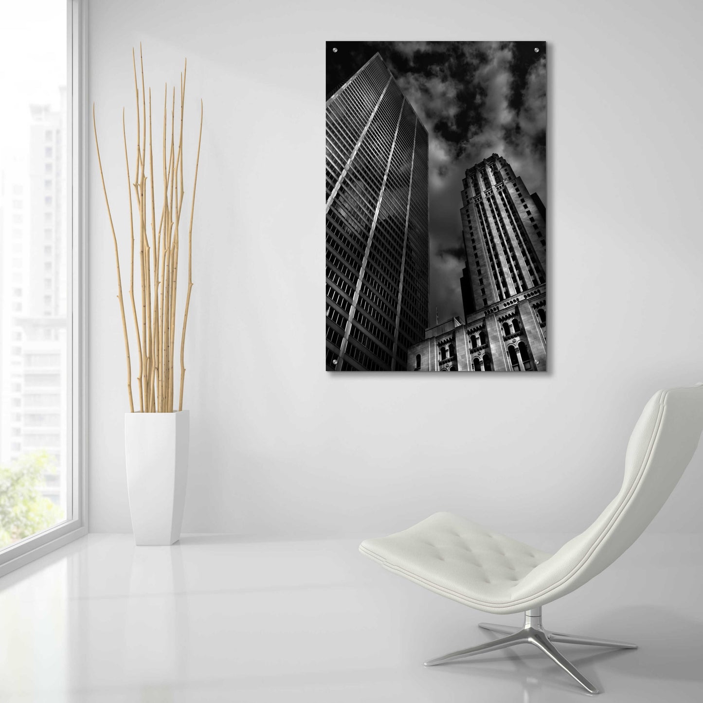 Epic Art 'Commerce Court Courtyard View No 1' by Brian Carson, Acrylic Glass Wall Art,24x36