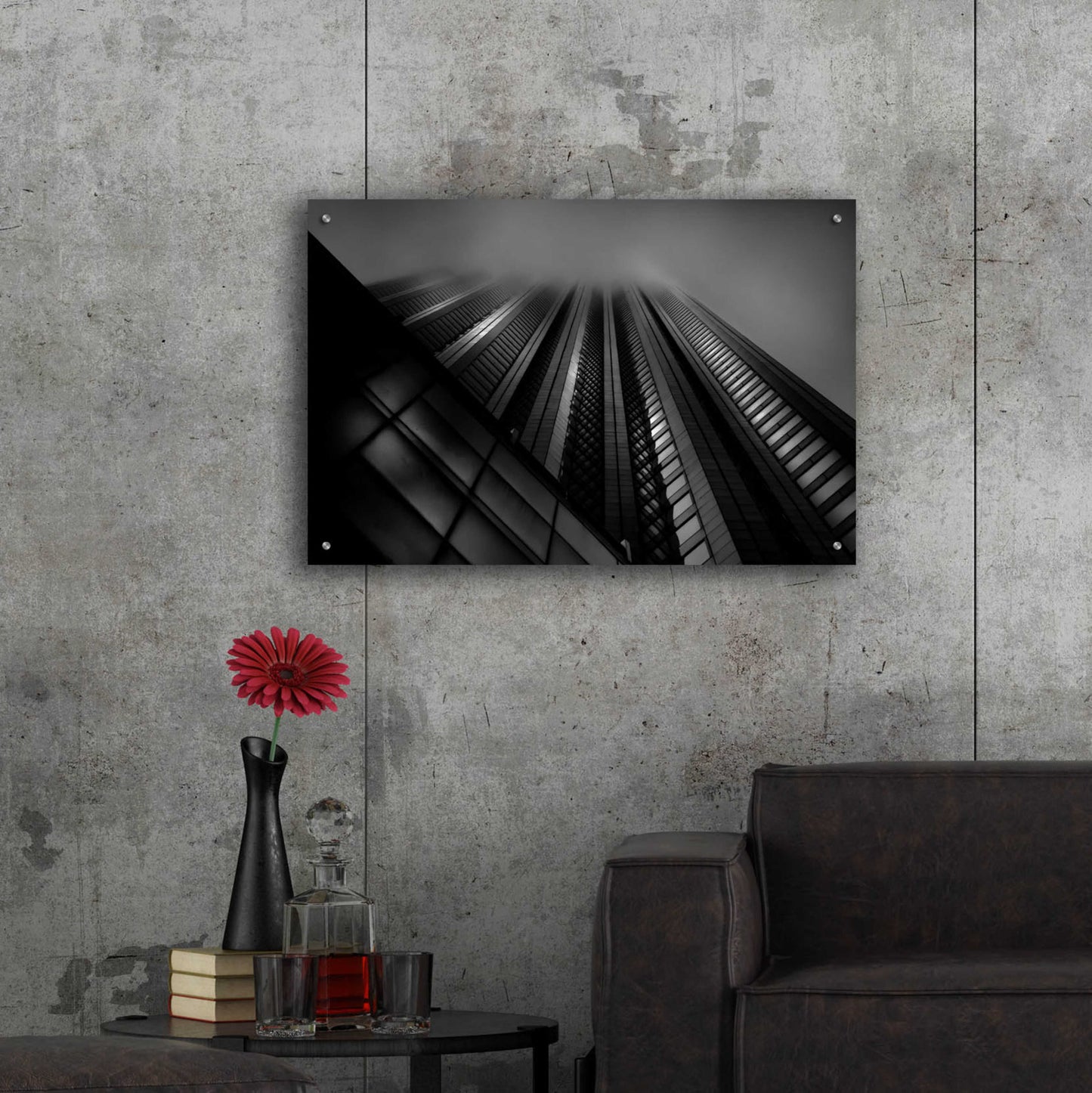 Epic Art 'Downtown Fogfest No 10' by Brian Carson, Acrylic Glass Wall Art,36x24
