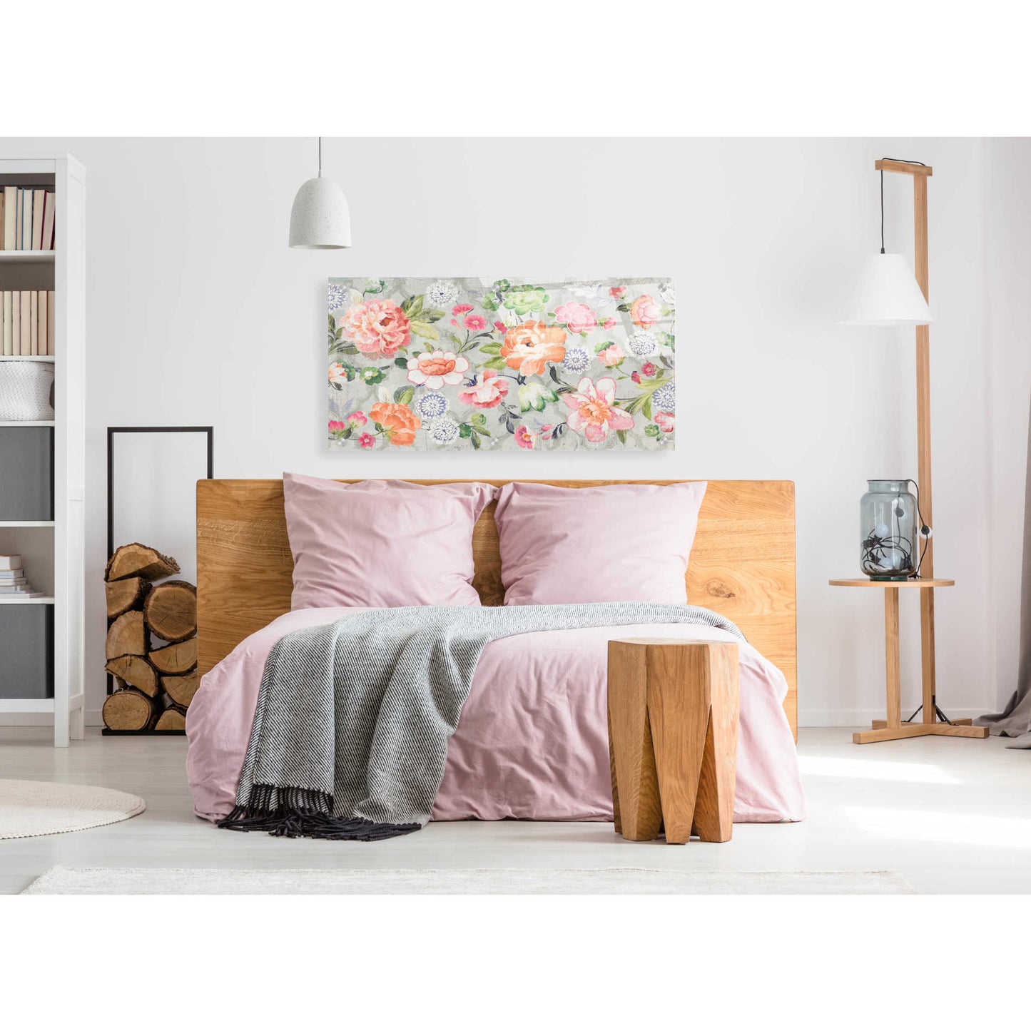 Epic Art 'Summer Garden of Delights Gray' by Danhui Nai, Acrylic Glass Wall Art,48x24