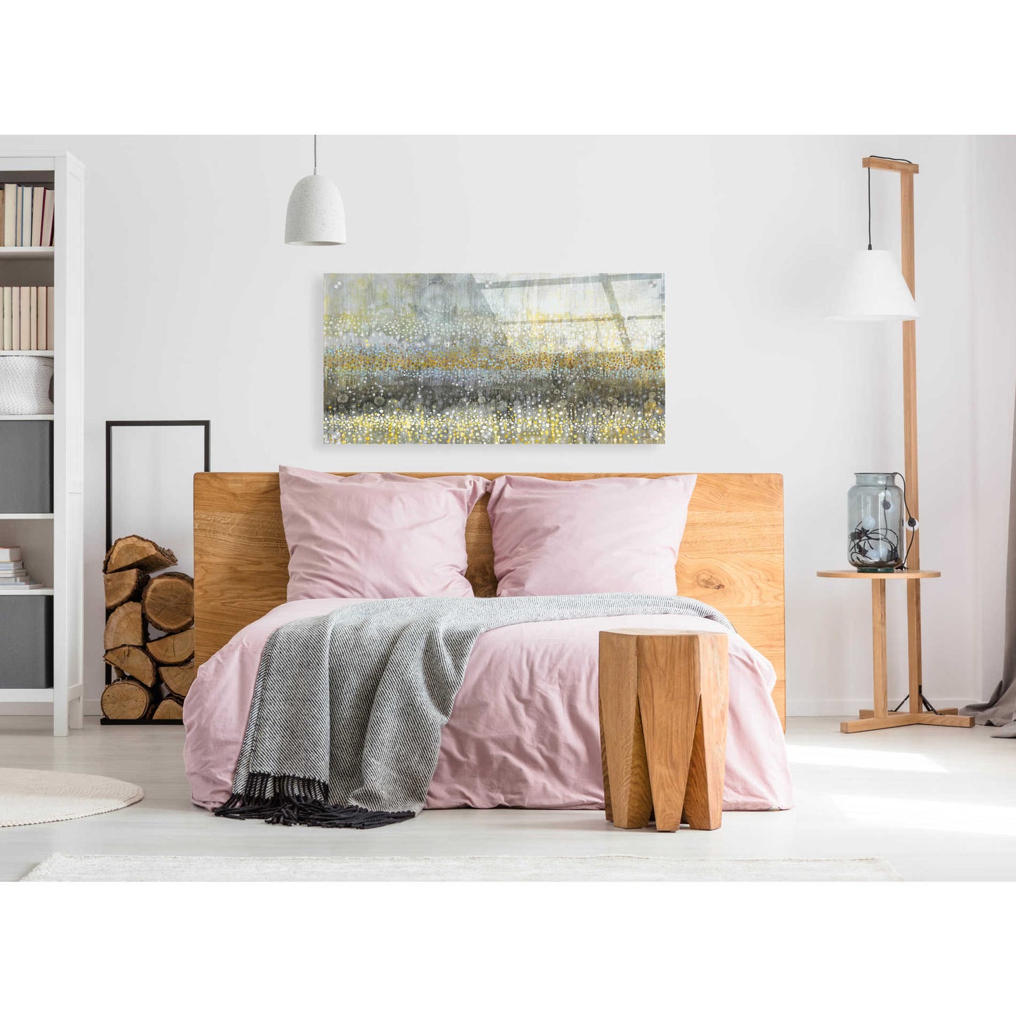 Epic Art 'Rain Abstract II Crop' by Danhui Nai, Acrylic Glass Wall Art,48x24