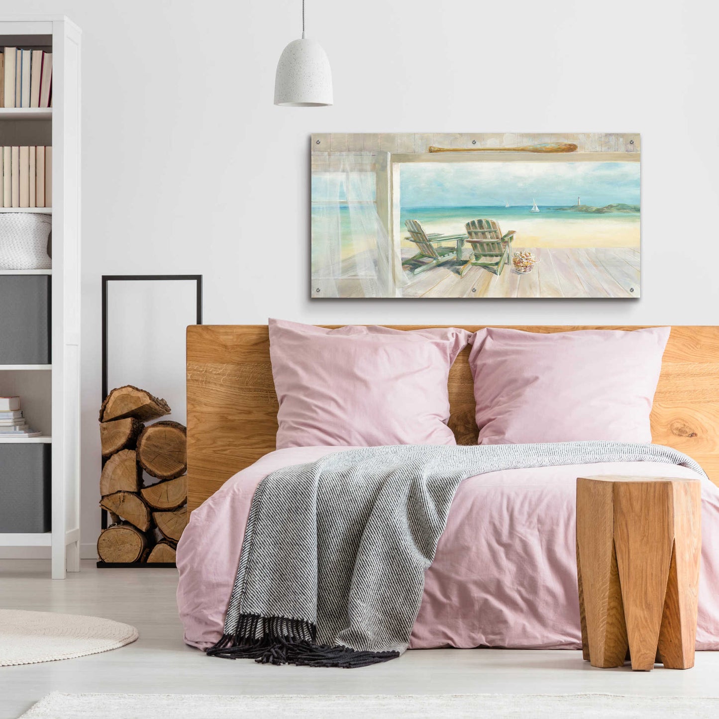 Epic Art 'Seaside Morning 2' by Danhui Nai, Acrylic Glass Wall Art,48x24