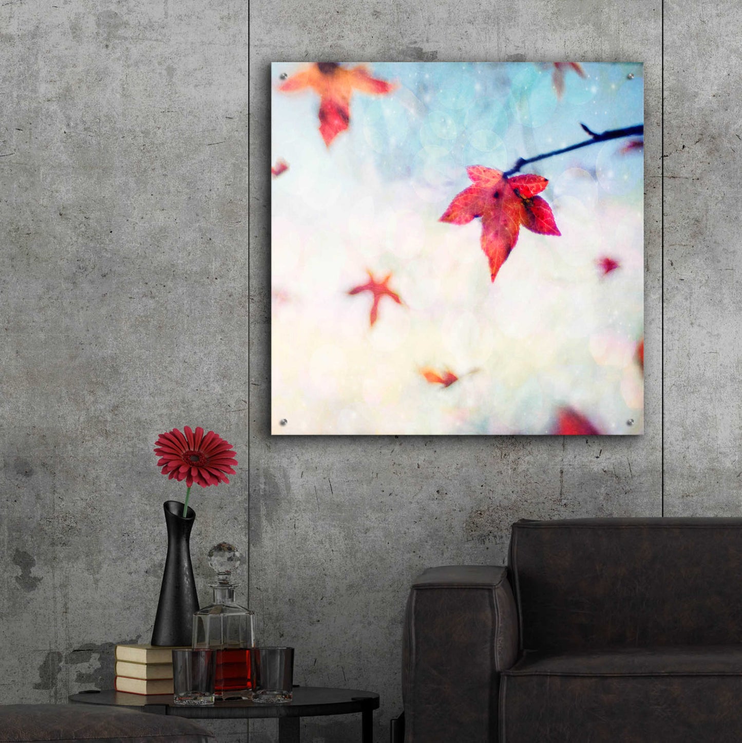 Epic Art 'All Fall Down' by Dawn D Hanna, Acrylic Glass Wall Art,36x36