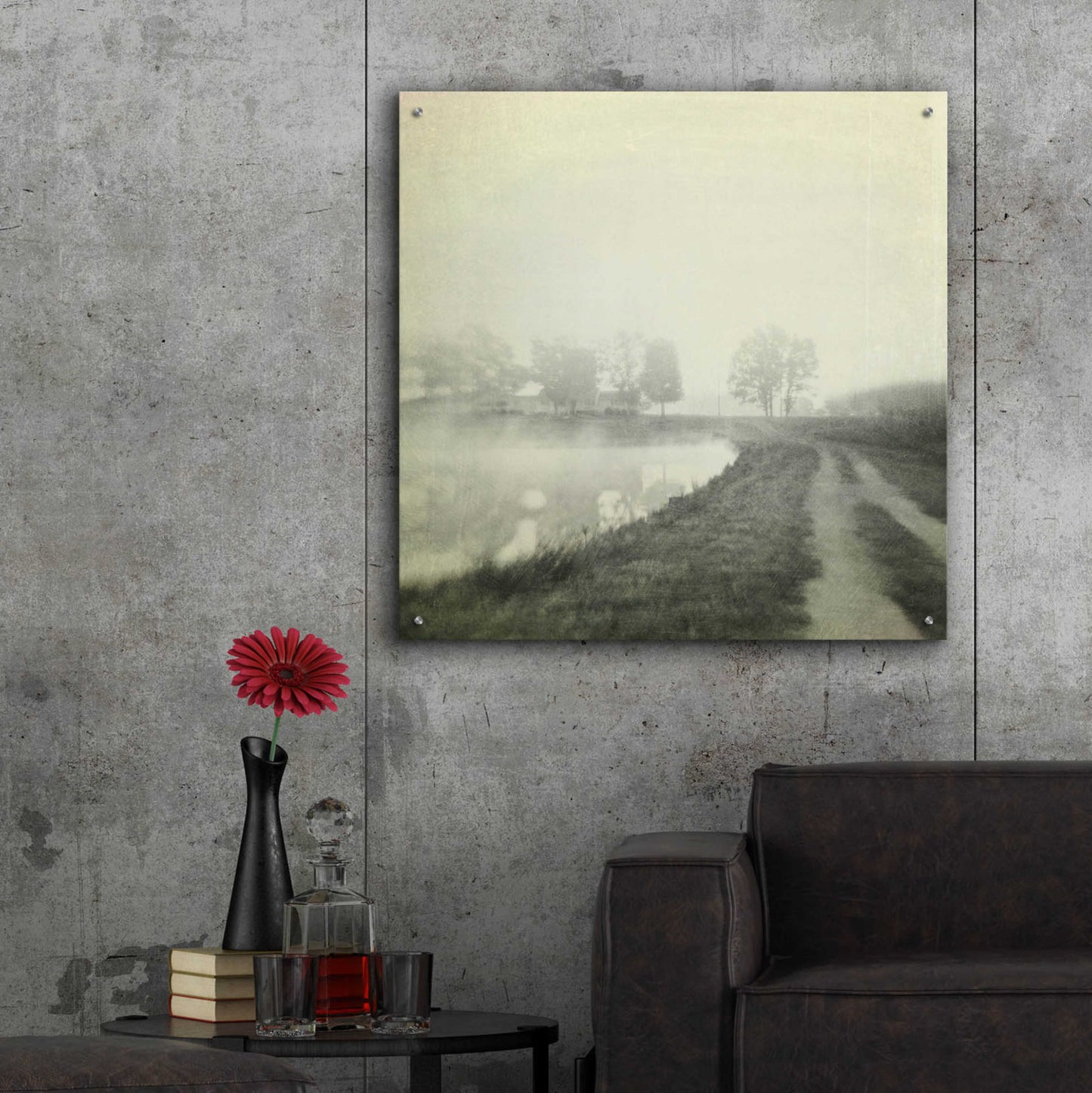 Epic Art 'Foggy Sunrise' by Dawn D Hanna, Acrylic Glass Wall Art,36x36