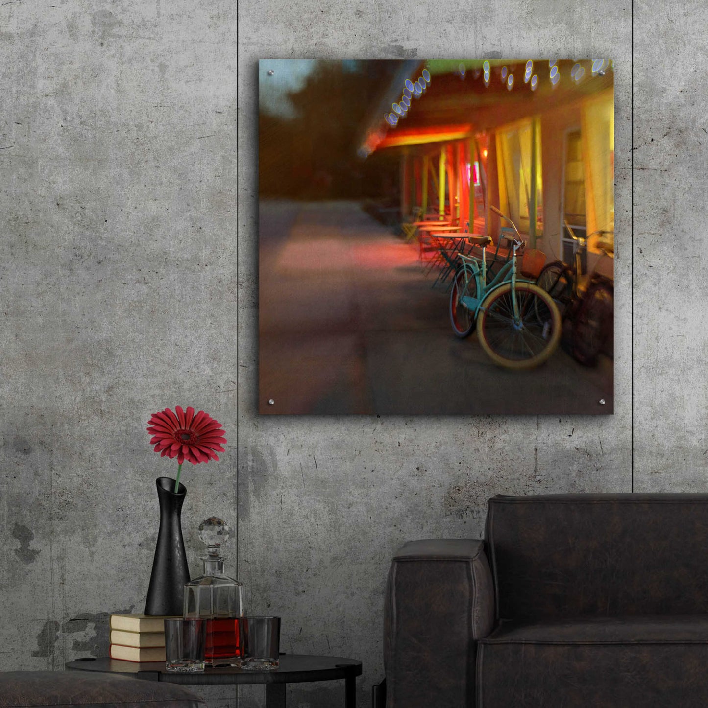 Epic Art 'Jennifer’s Bike' by Dawn D Hanna, Acrylic Glass Wall Art,36x36