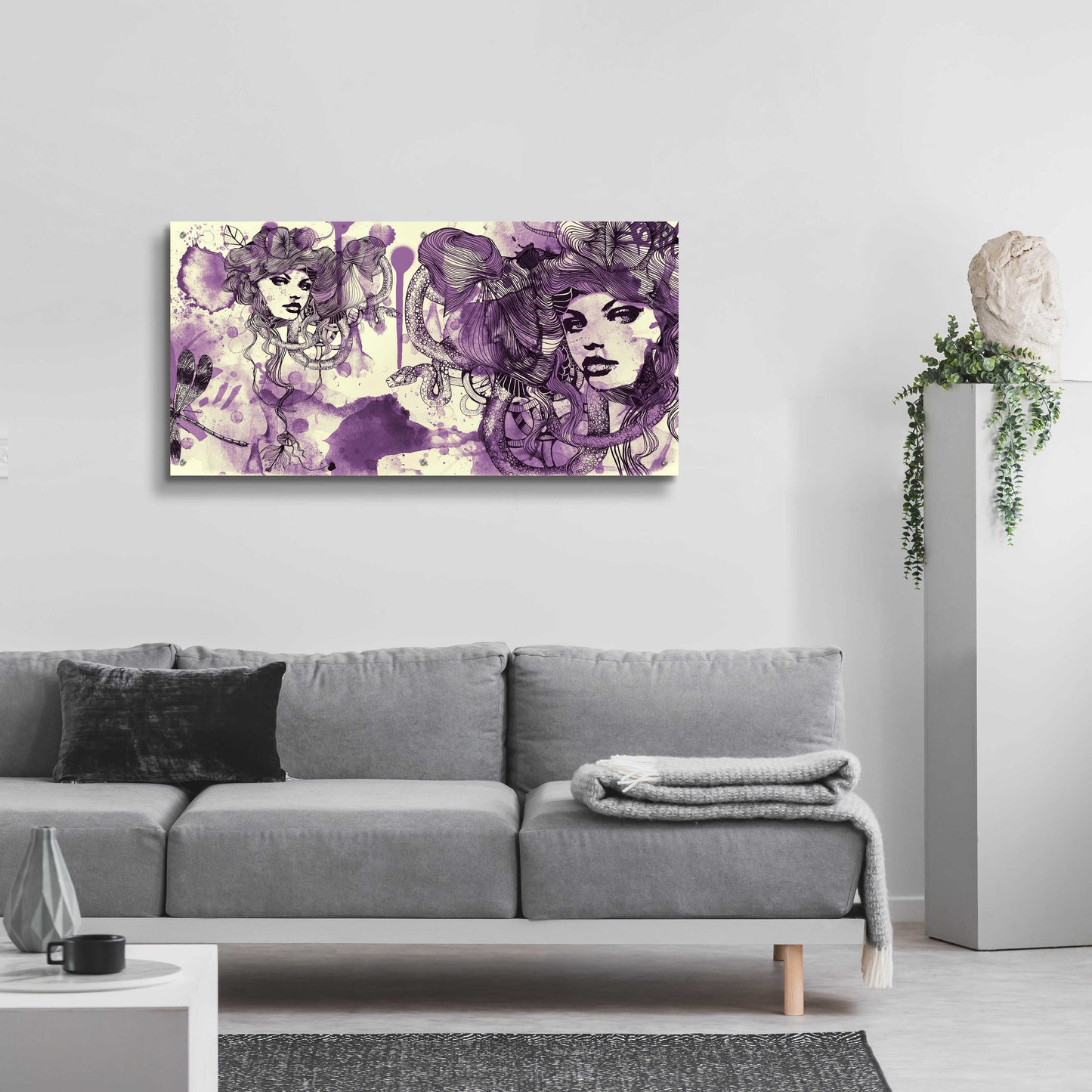 Epic Art 'Viola' by Giulio Lurissevich, Acrylic Glass Wall Art,48x24