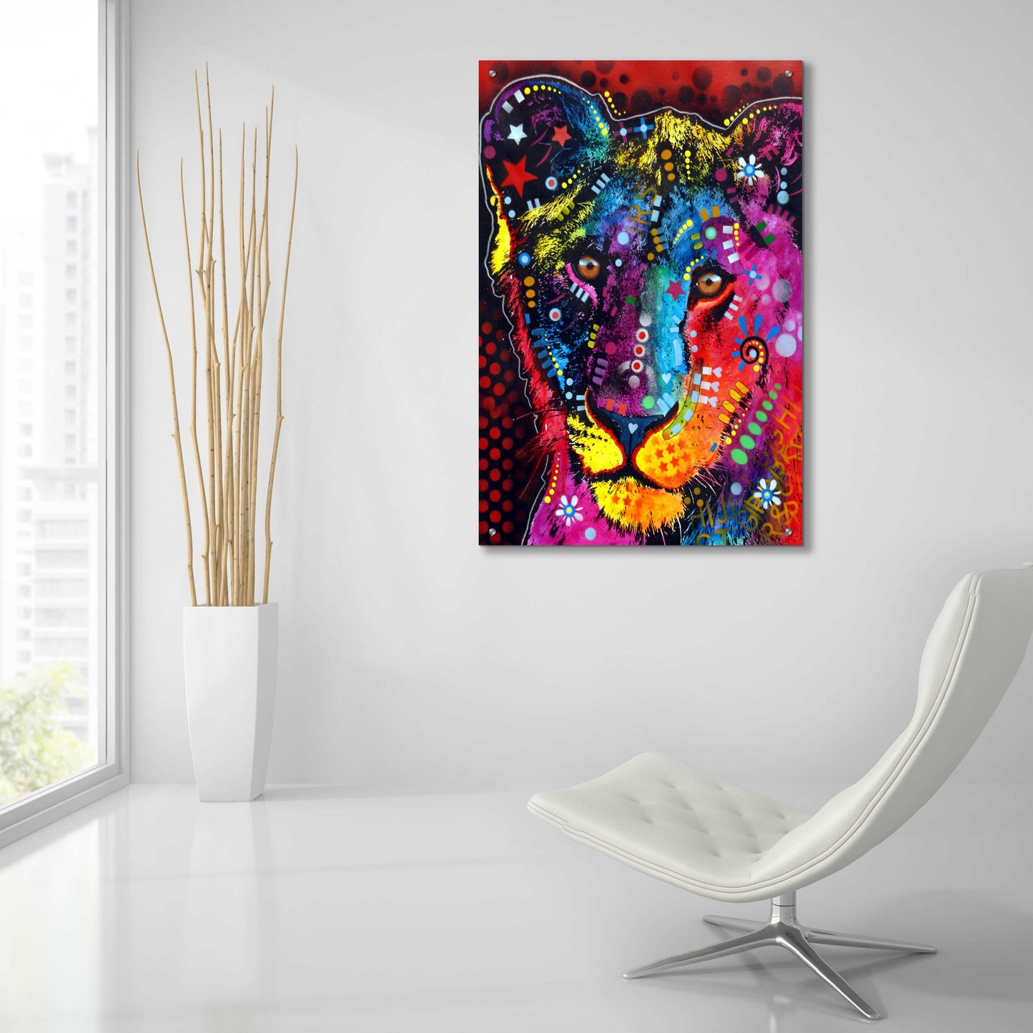 Epic Art 'Young Lion' by Dean Russo, Acrylic Glass Wall Art,24x36