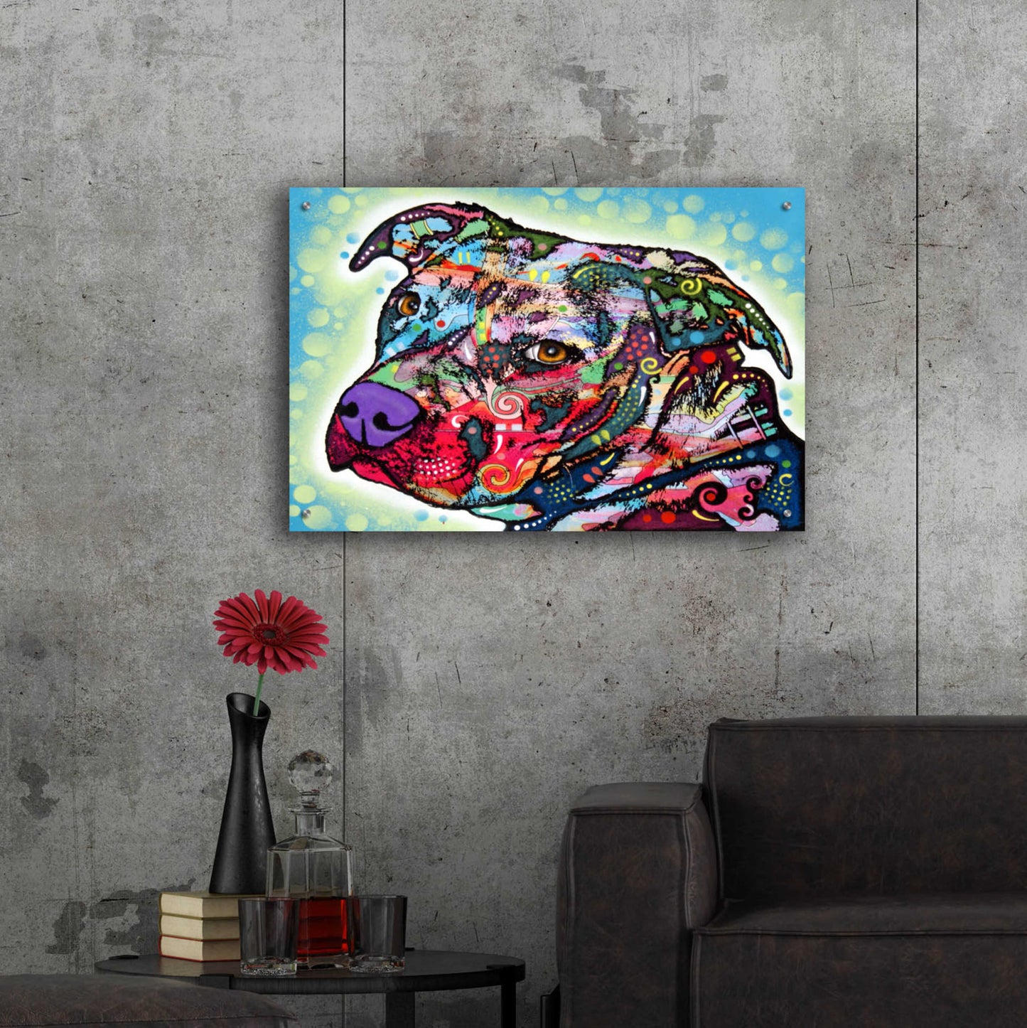 Epic Art 'Bulls Eye' by Dean Russo, Acrylic Glass Wall Art,36x24