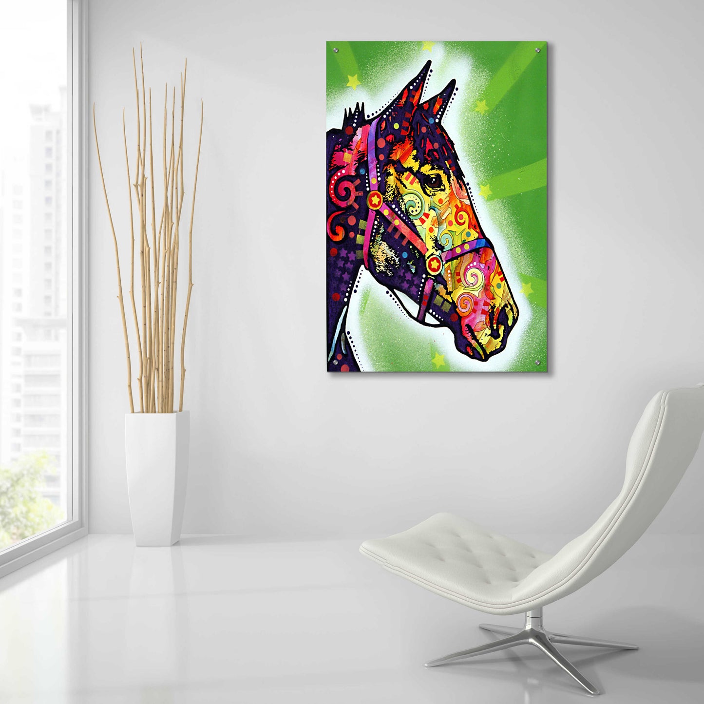 Epic Art 'Horse 2' by Dean Russo, Acrylic Glass Wall Art,24x36