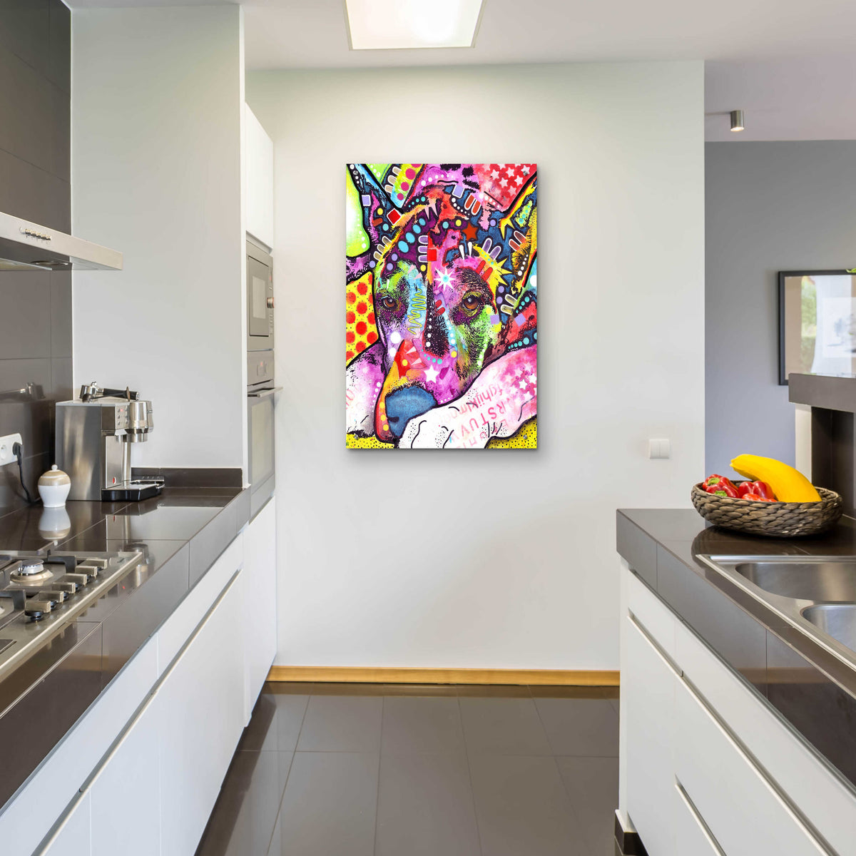 Epic Art 'Lying Dane' by Dean Russo, Acrylic Glass Wall Art,24x36