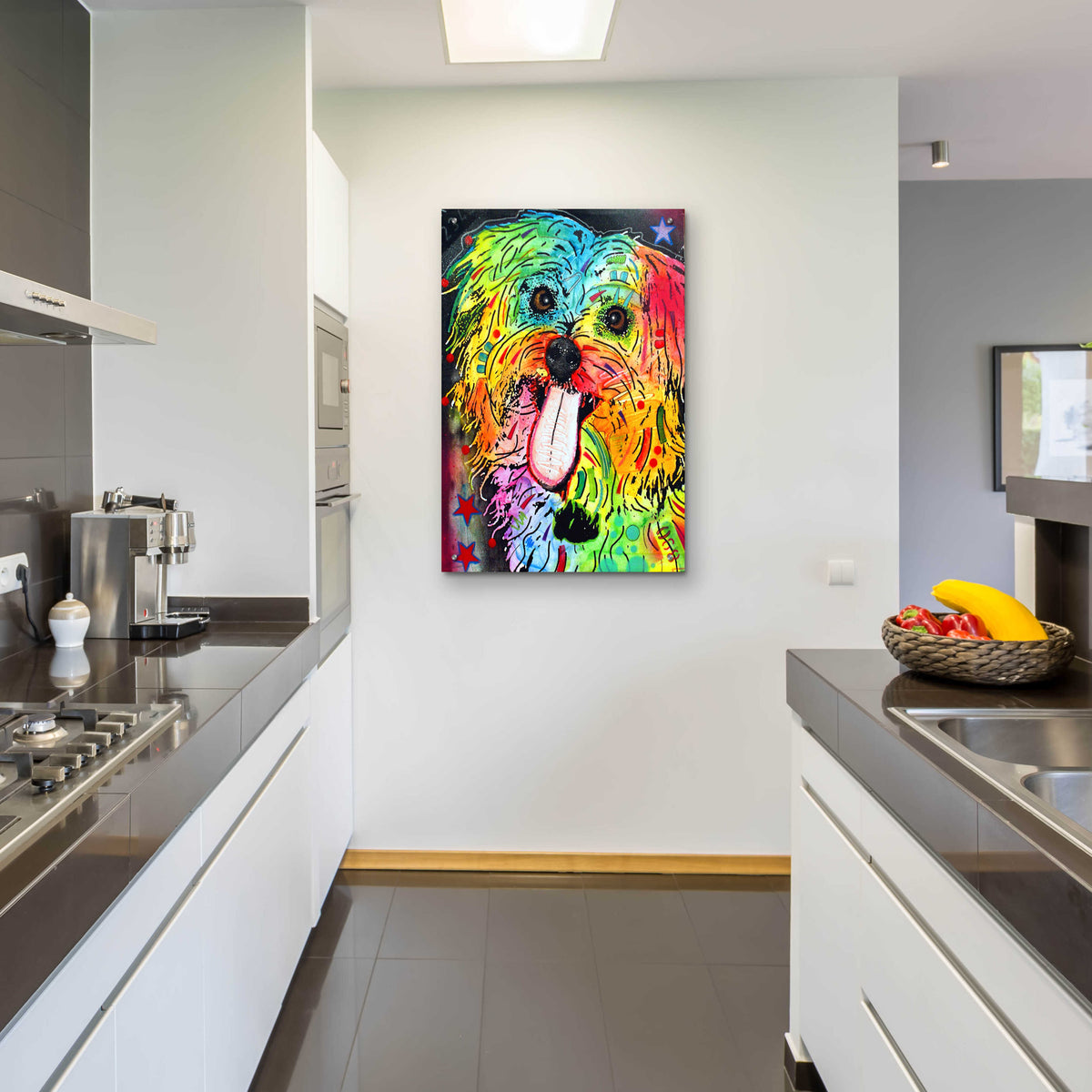 Epic Art 'Shih Tzu' by Dean Russo, Acrylic Glass Wall Art,24x36