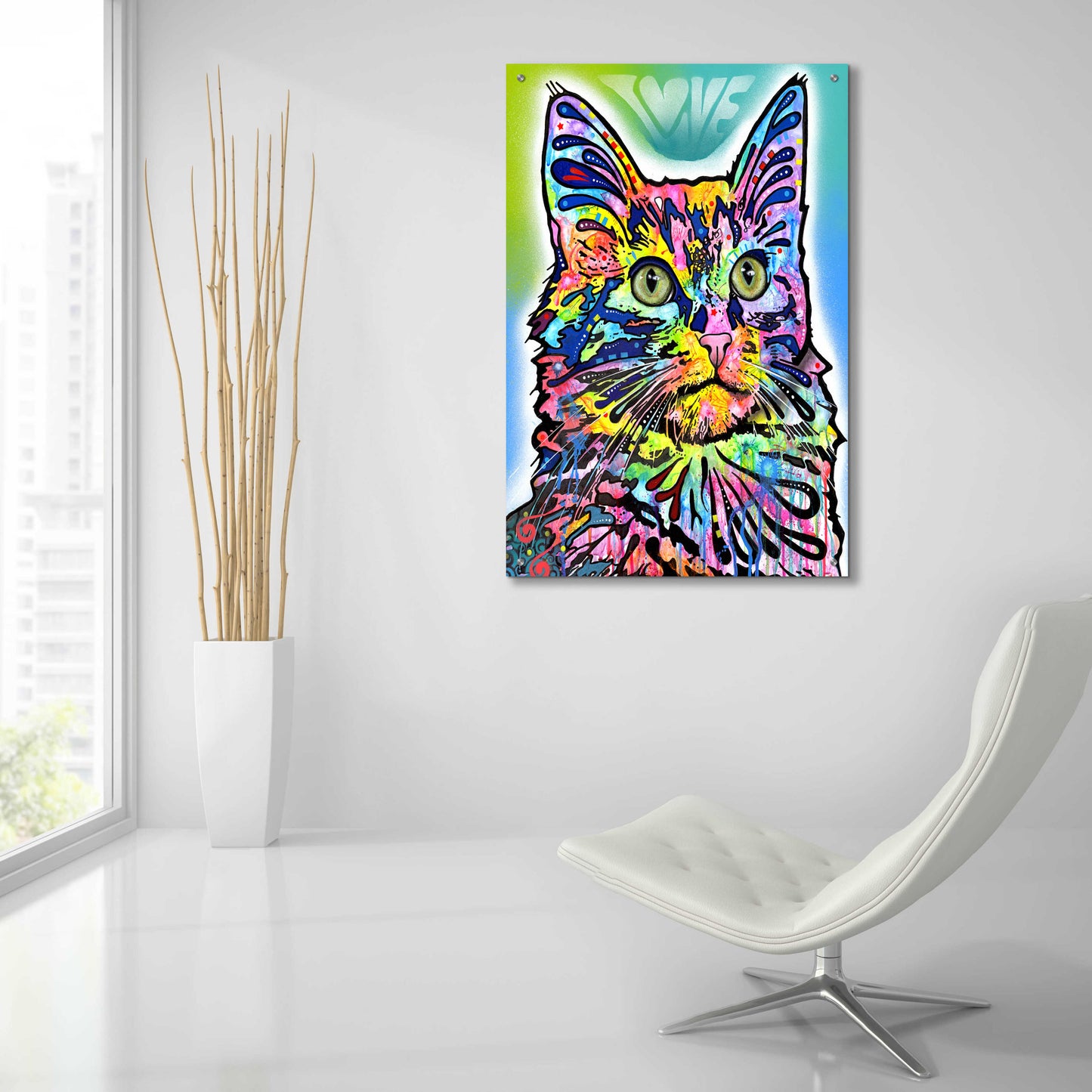 Epic Art 'Angora' by Dean Russo, Acrylic Glass Wall Art,24x36