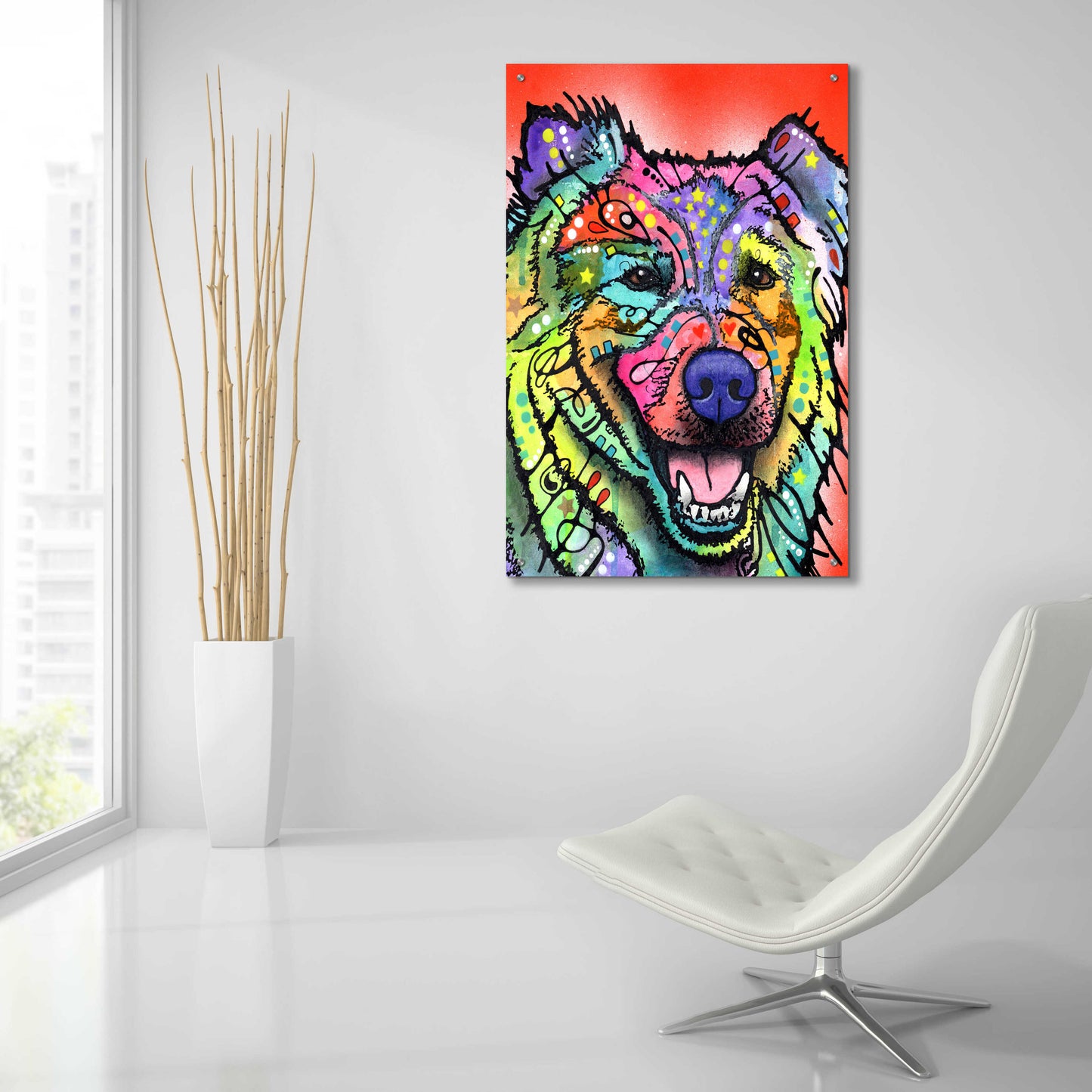 Epic Art 'Leo' by Dean Russo, Acrylic Glass Wall Art,24x36