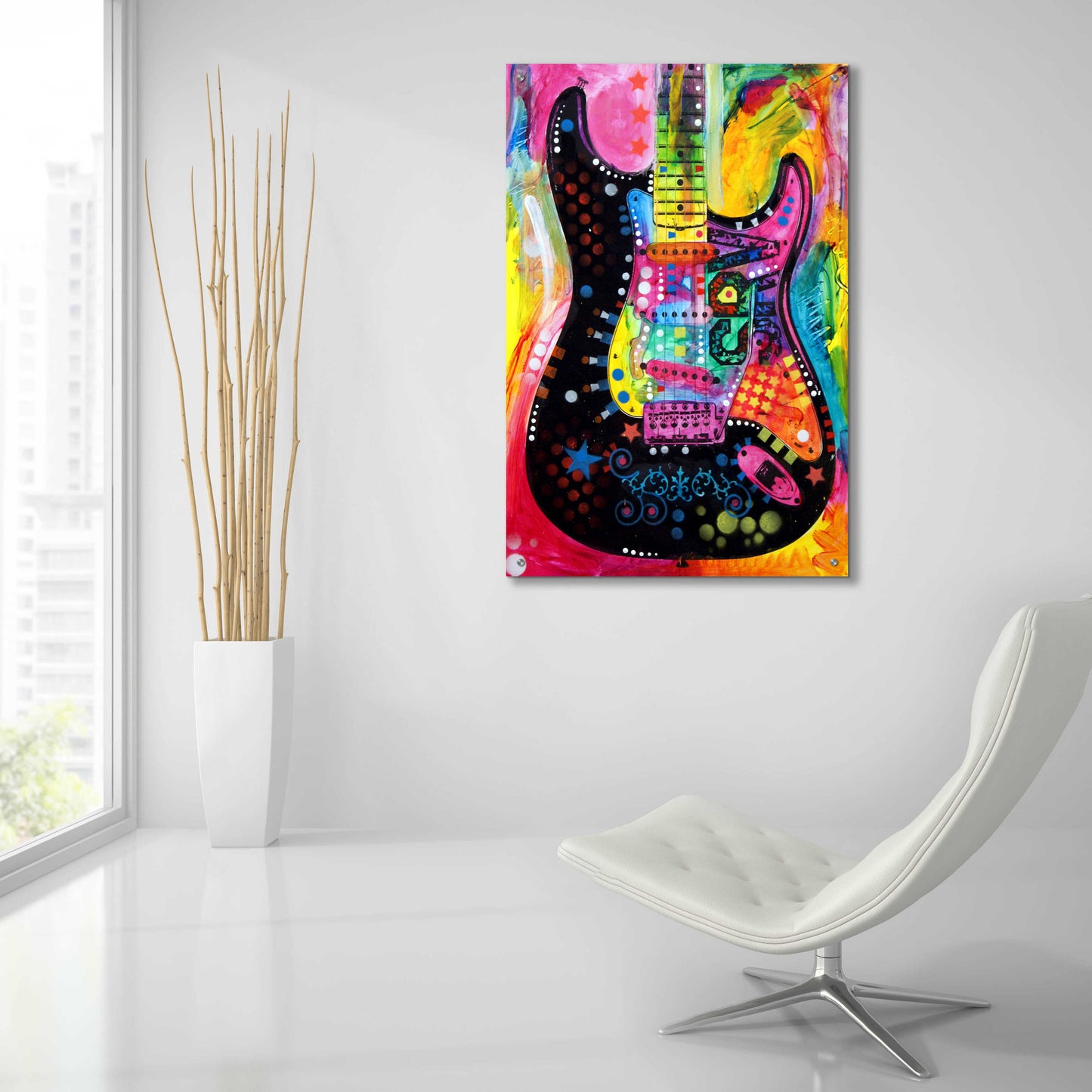 Epic Art 'Lenny Strat' by Dean Russo, Acrylic Glass Wall Art,24x36