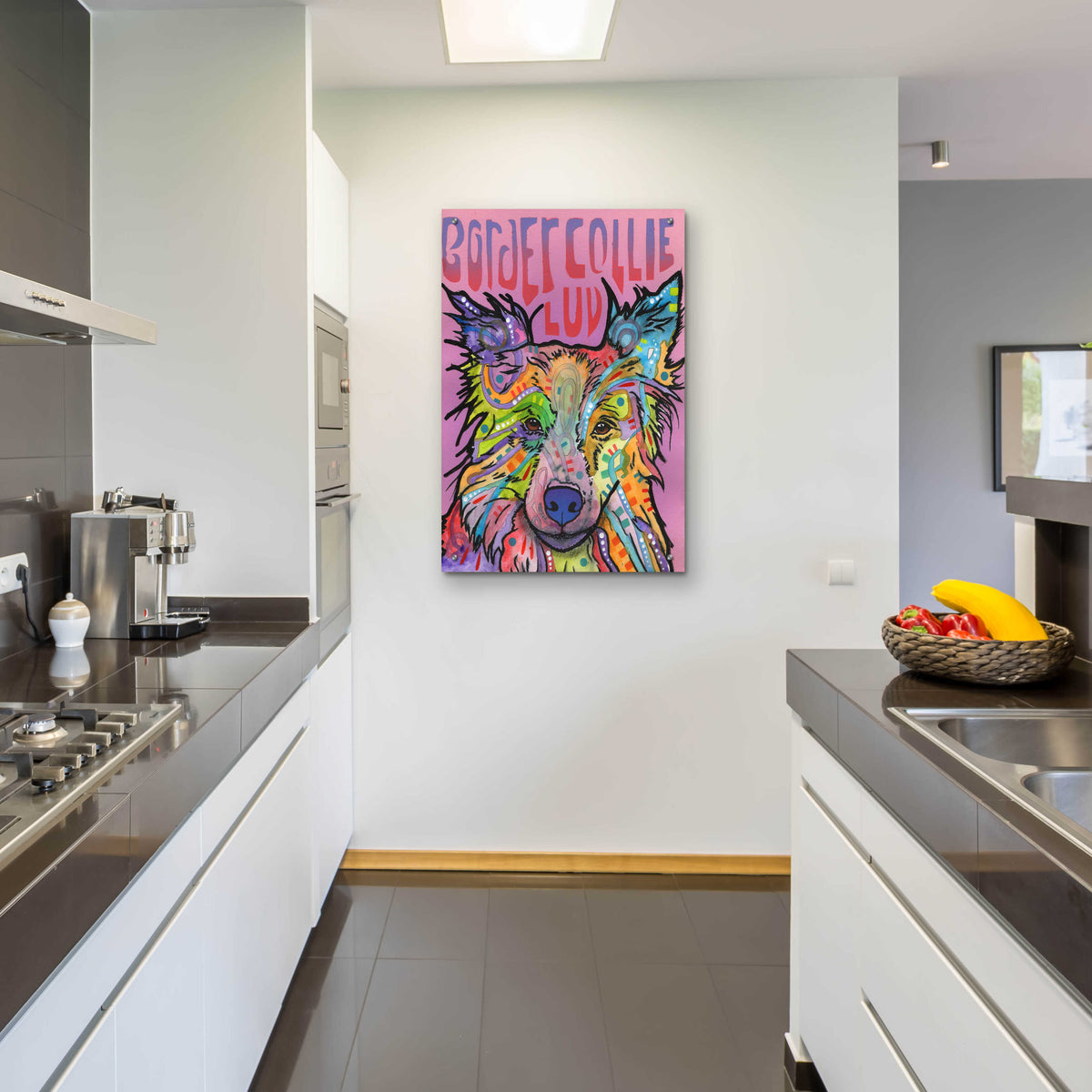 Epic Art 'Border Collie Love 2' by Dean Russo, Acrylic Glass Wall Art,24x36