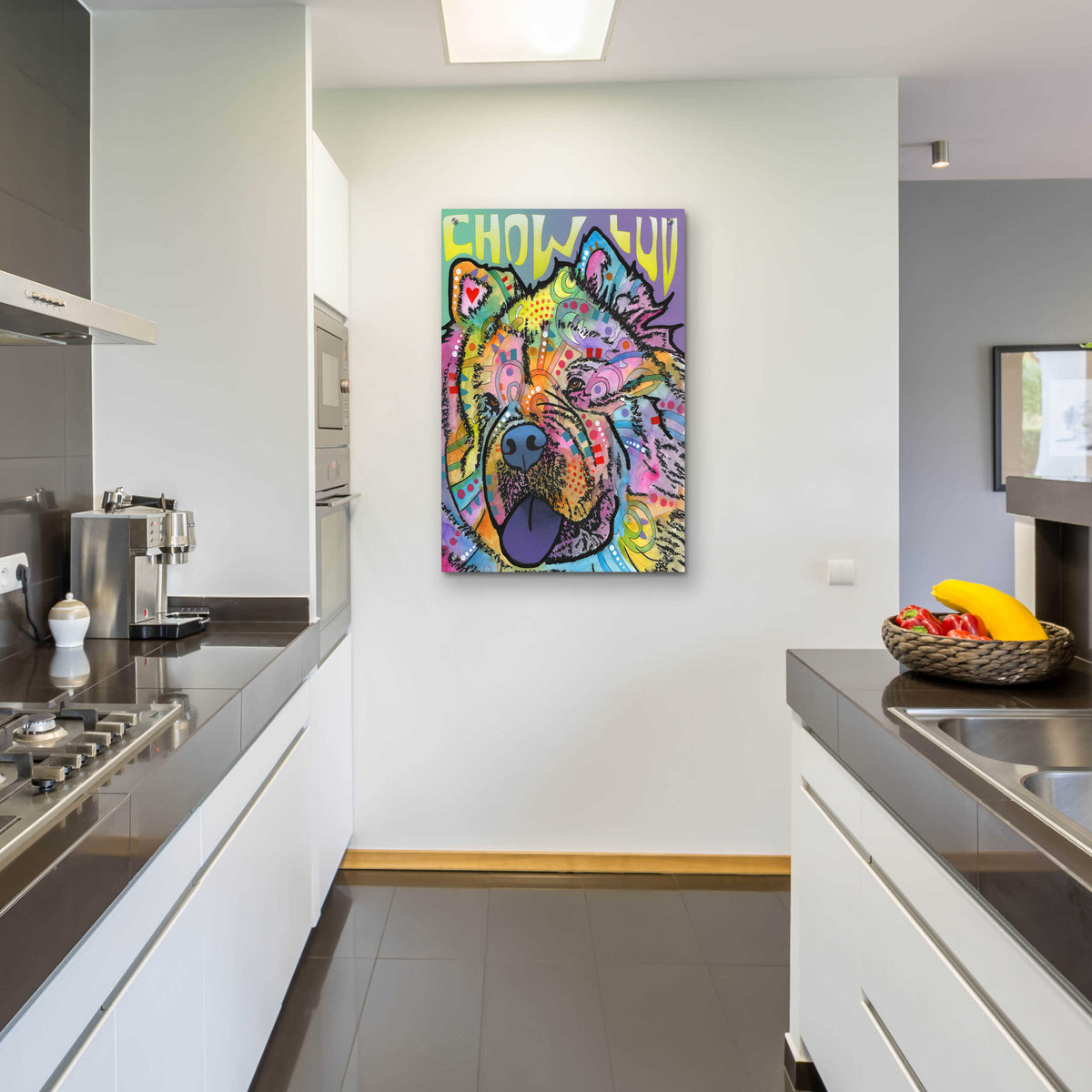 Epic Art 'Chow Love' by Dean Russo, Acrylic Glass Wall Art,24x36