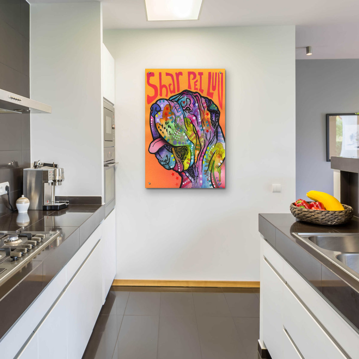 Epic Art 'Shar Pei Love' by Dean Russo, Acrylic Glass Wall Art,24x36