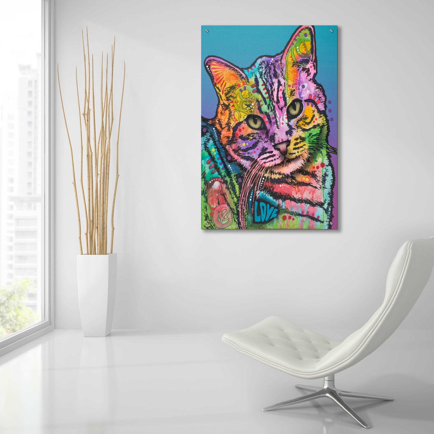 Epic Art 'Tigger' by Dean Russo, Acrylic Glass Wall Art,24x36