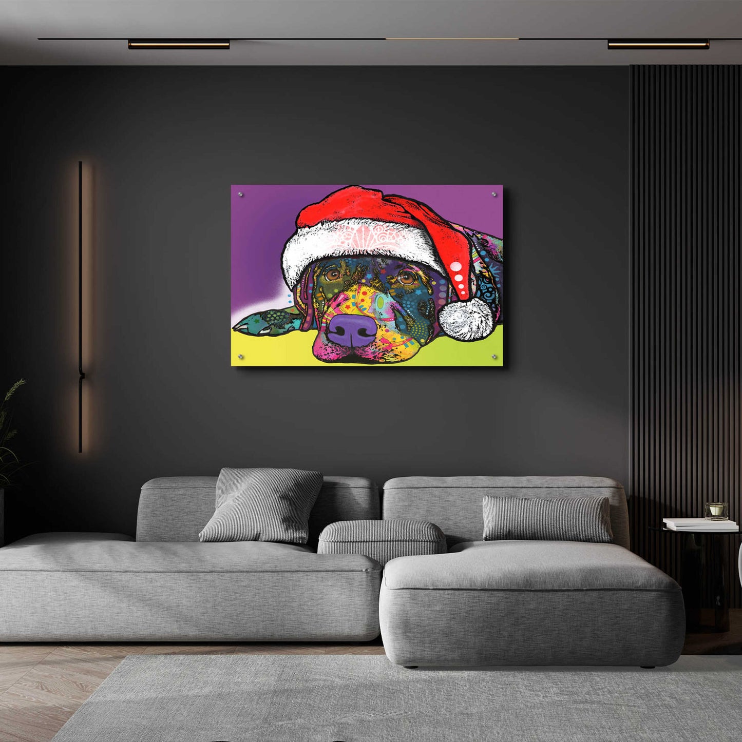 Epic Art 'Savvy Labrador Christmas' by Dean Russo, Acrylic Glass Wall Art,36x24