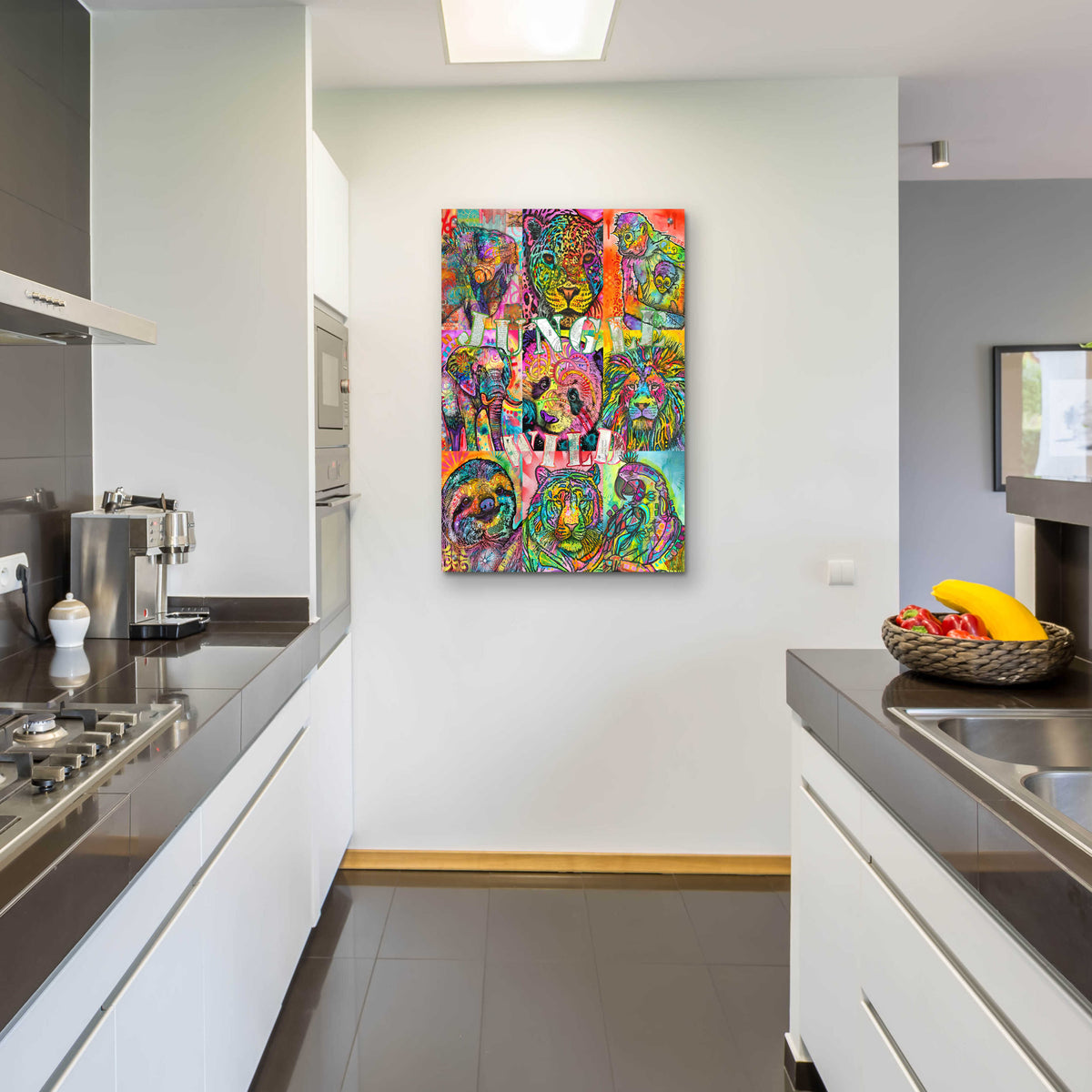 Epic Art 'Nine Up of Jungle Wild' by Dean Russo, Acrylic Glass Wall Art,24x36