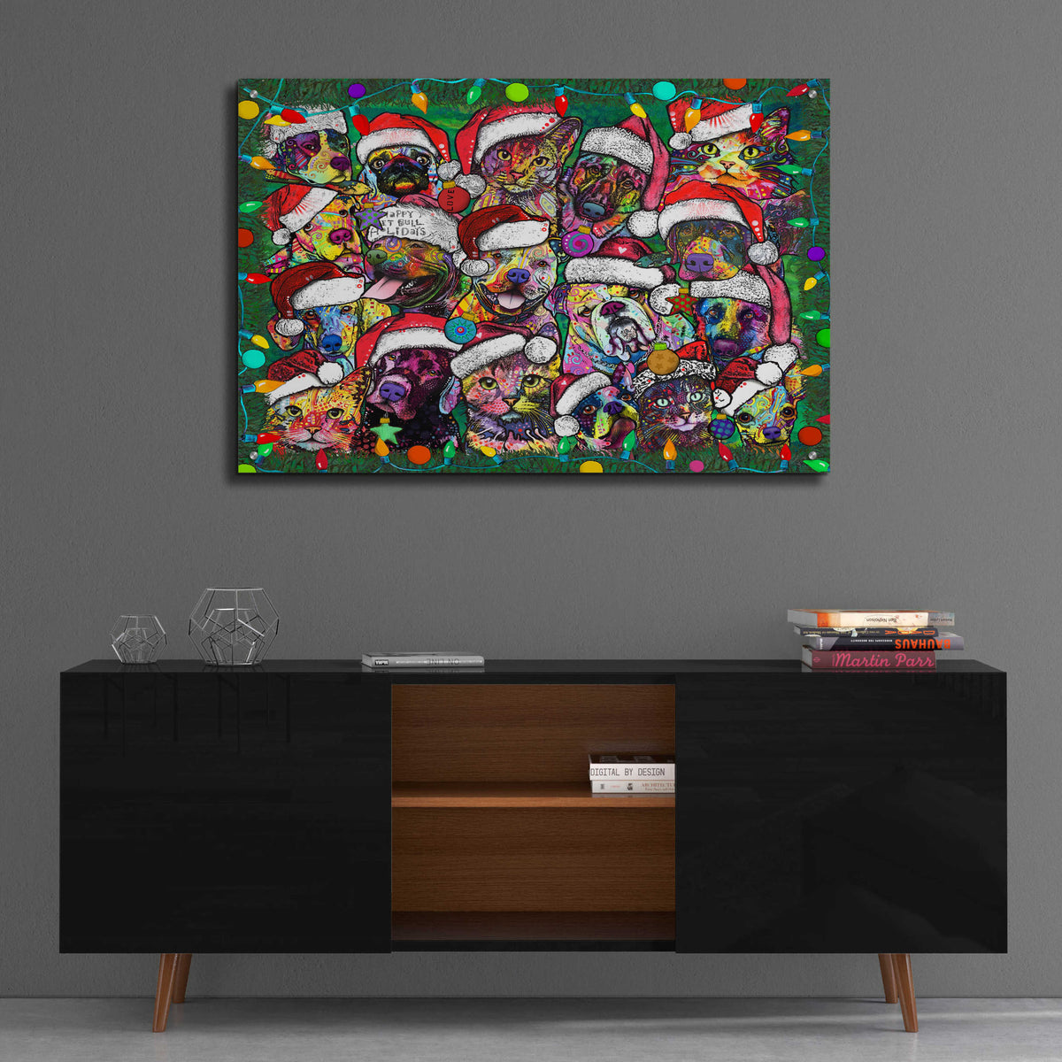 Epic Art 'Christmas Collage' by Dean Russo, Acrylic Glass Wall Art,36x24