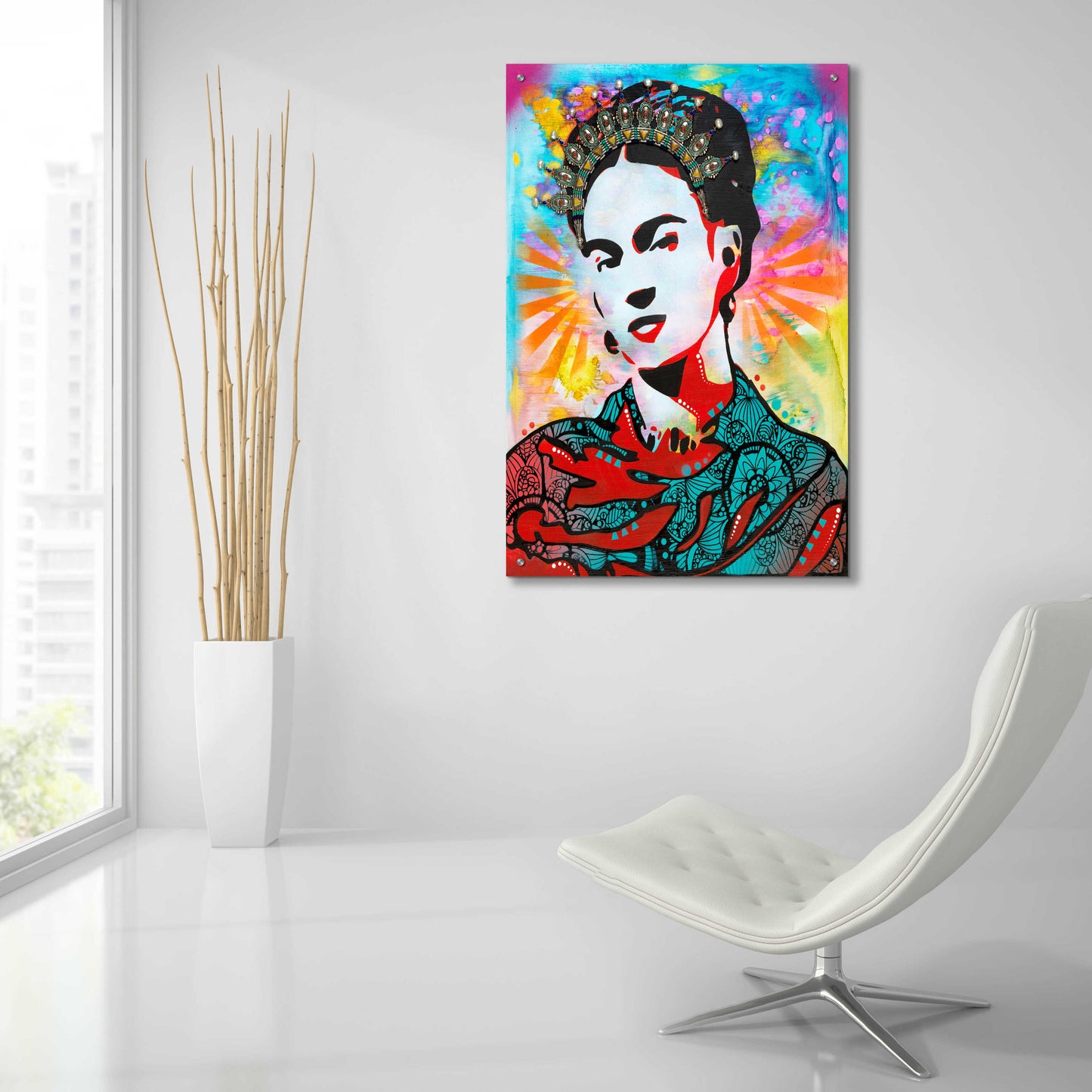 Epic Art 'Kahlo' by Dean Russo, Acrylic Glass Wall Art,24x36
