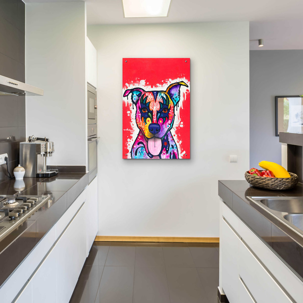 Epic Art 'Kiss Dog' by Dean Russo, Acrylic Glass Wall Art,24x36