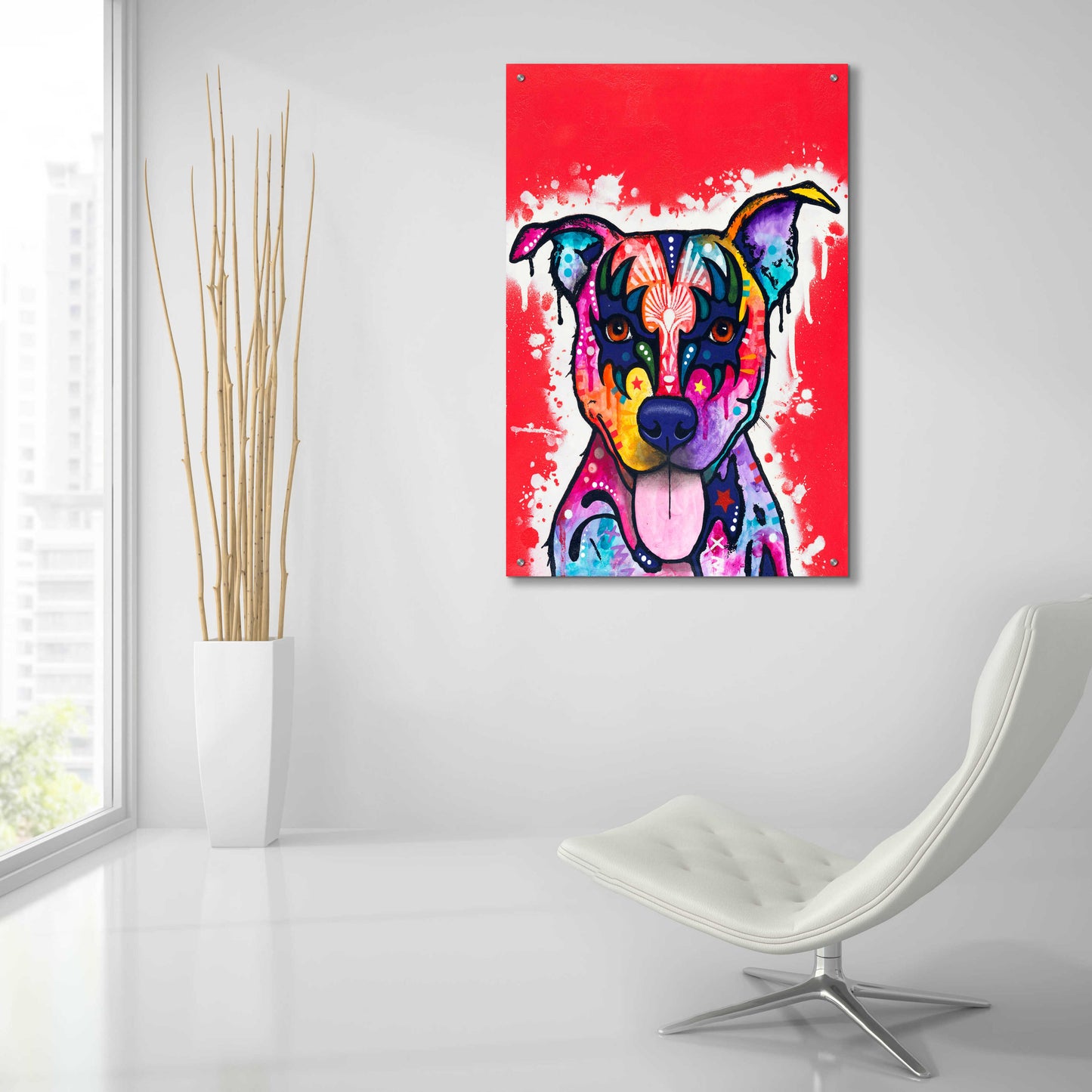 Epic Art 'Kiss Dog' by Dean Russo, Acrylic Glass Wall Art,24x36