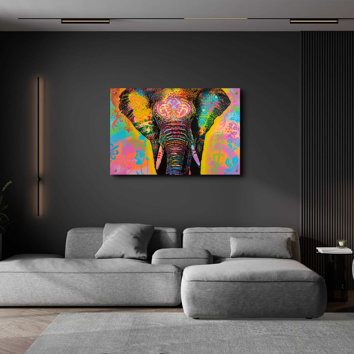 Epic Art 'Eleph' by Dean Russo, Acrylic Glass Wall Art,36x24