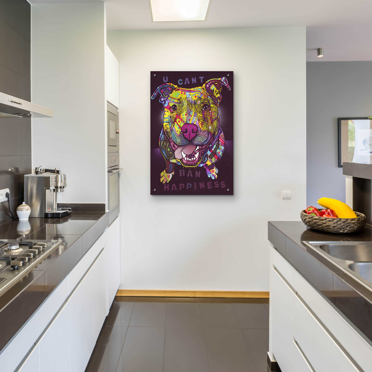 Epic Art 'U Cant Ban Happiness' by Dean Russo, Acrylic Glass Wall Art,24x36