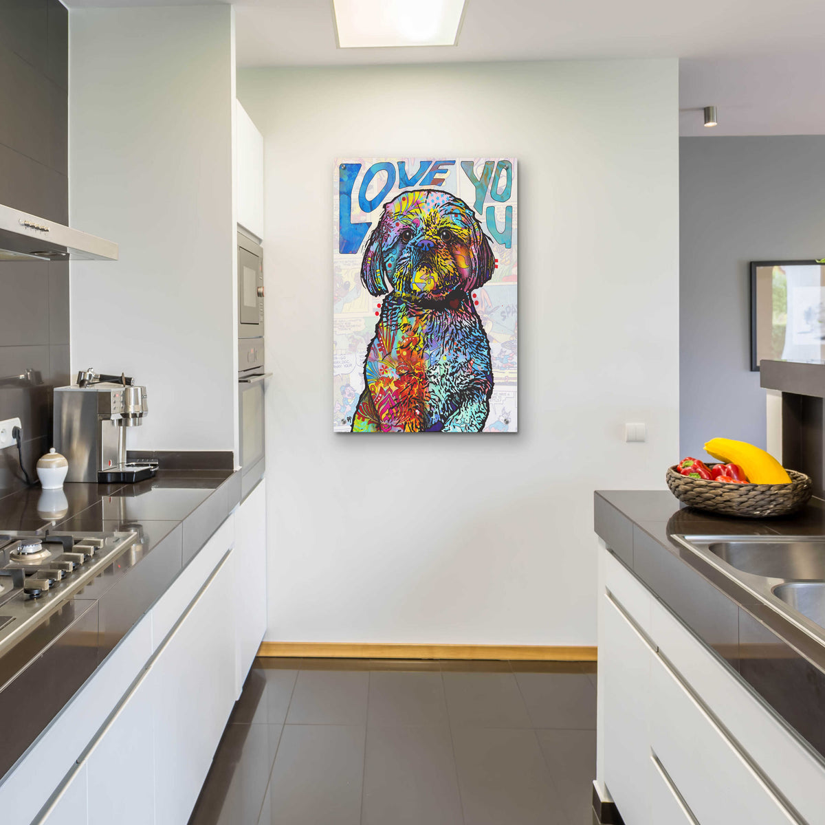 Epic Art 'Love You Shih Tzu' by Dean Russo, Acrylic Glass Wall Art,24x36