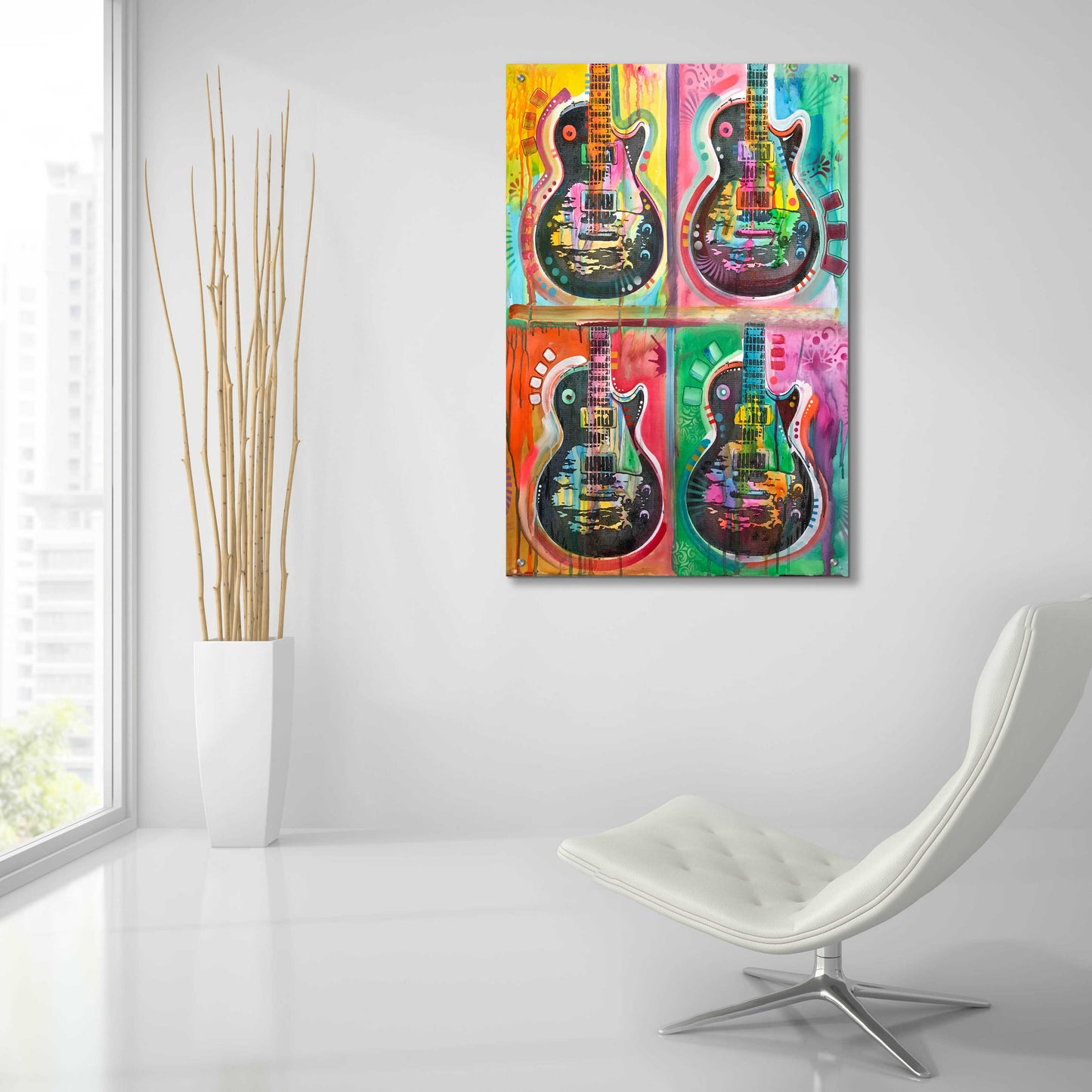 Epic Art 'Les Paul 4UP' by Dean Russo, Acrylic Glass Wall Art,24x36
