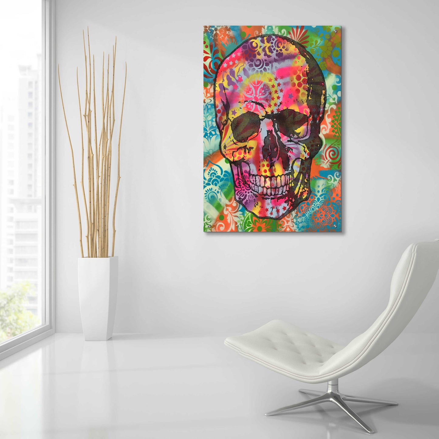 Epic Art 'Skull 1UP' by Dean Russo, Acrylic Glass Wall Art,24x36