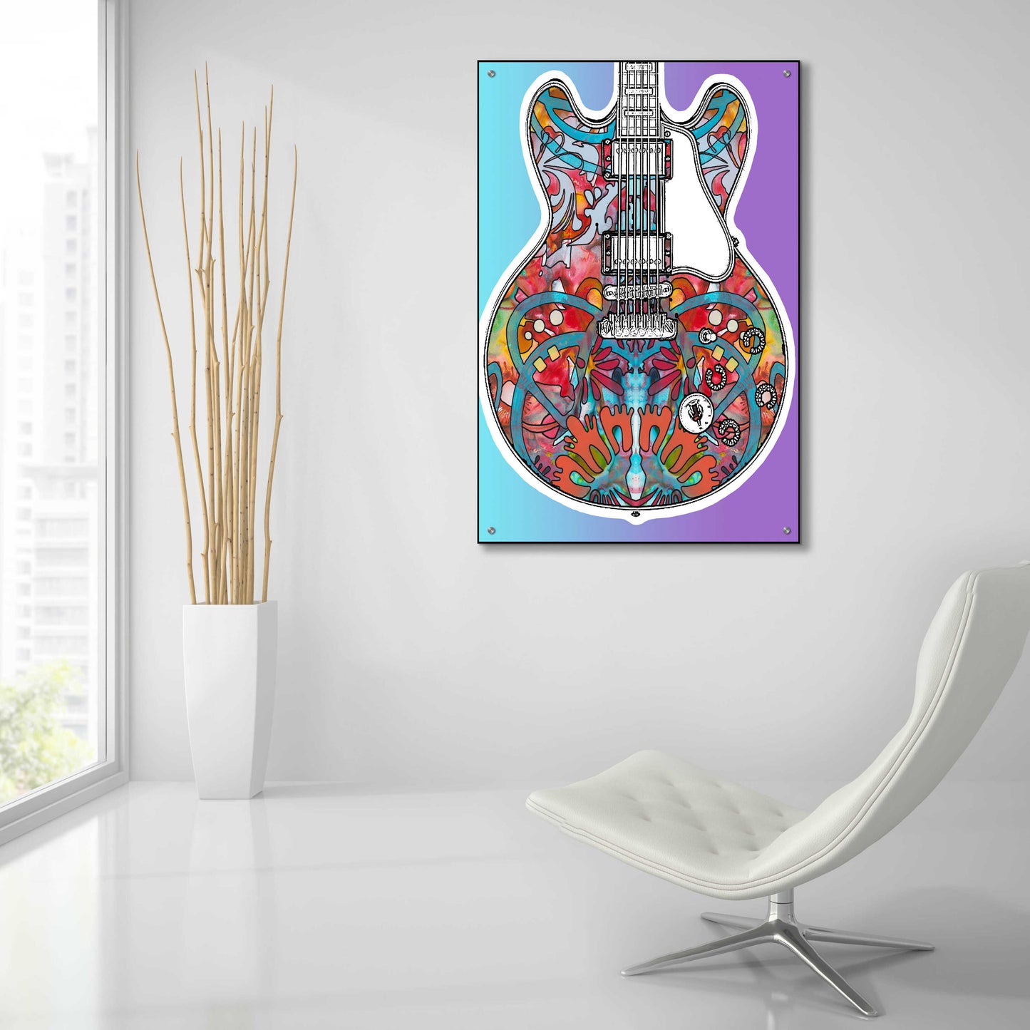 Epic Art 'Gibson ES-355' by Dean Russo, Acrylic Glass Wall Art,24x36