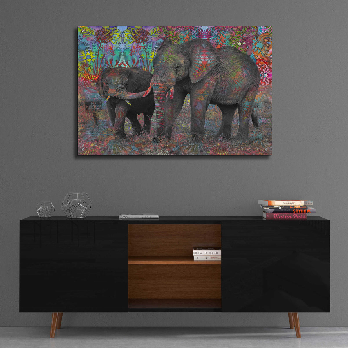 Epic Art 'No Hunting' by Dean Russo, Acrylic Glass Wall Art,36x24