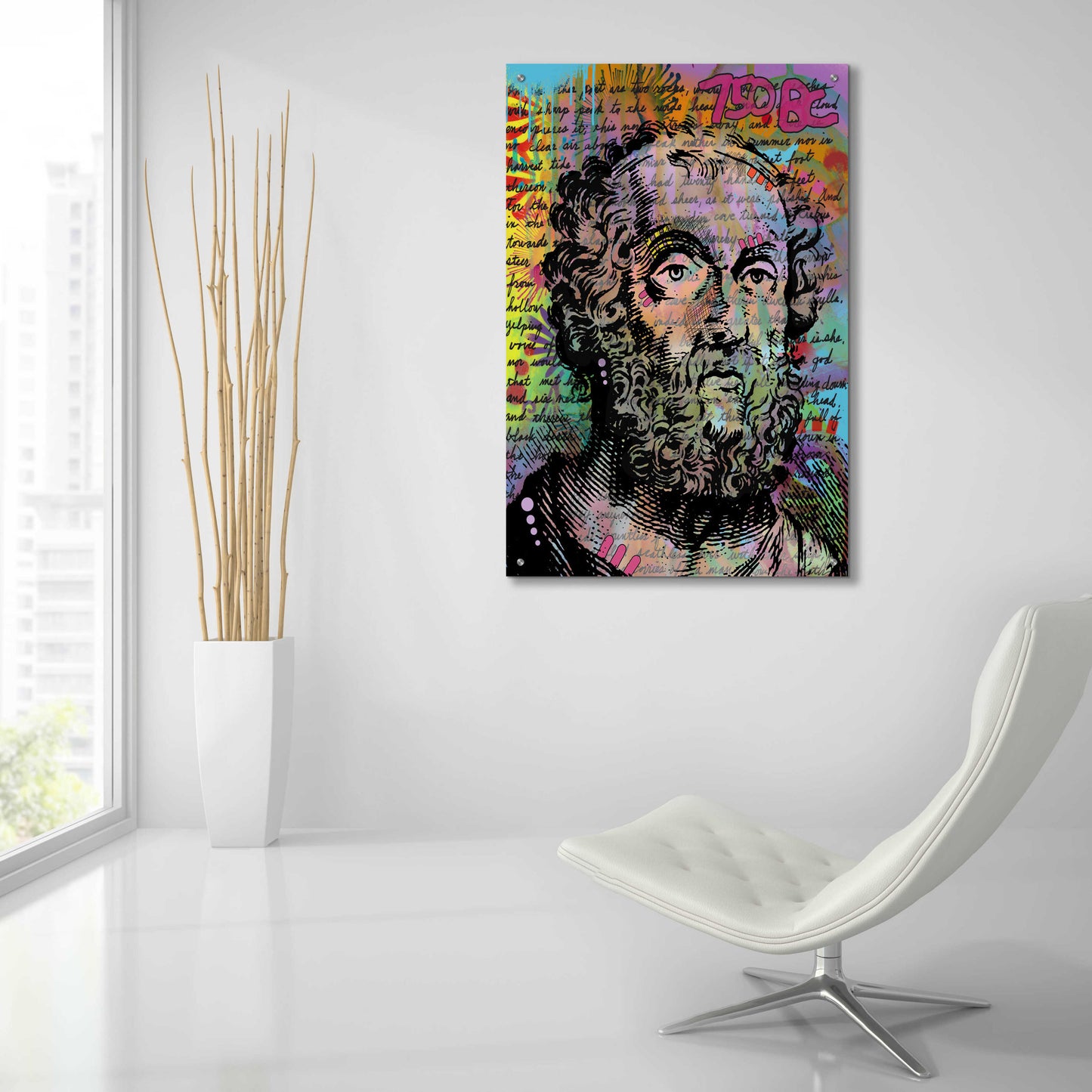 Epic Art 'Homer' by Dean Russo, Acrylic Glass Wall Art,24x36