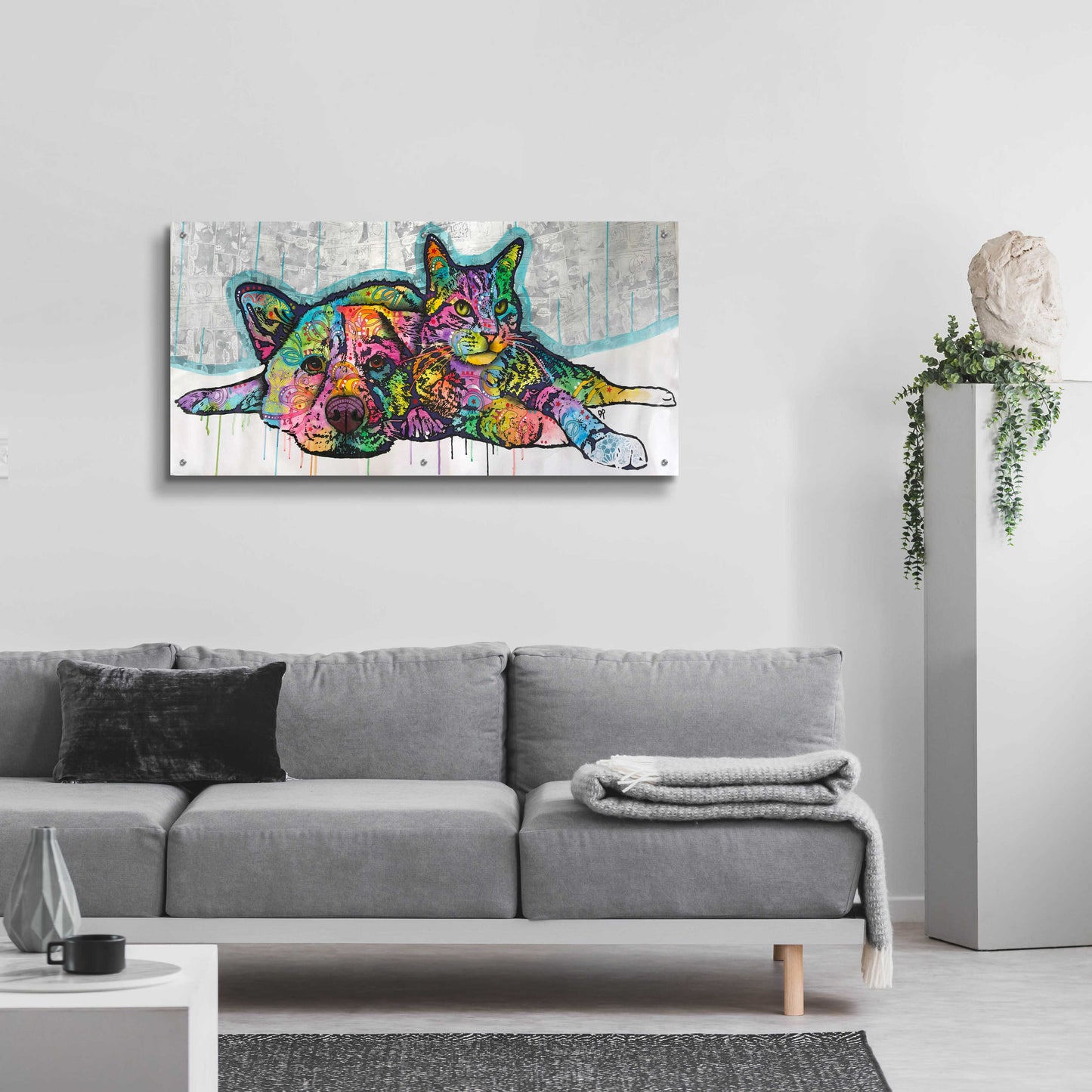 Epic Art 'Companions' by Dean Russo, Acrylic Glass Wall Art,48x24