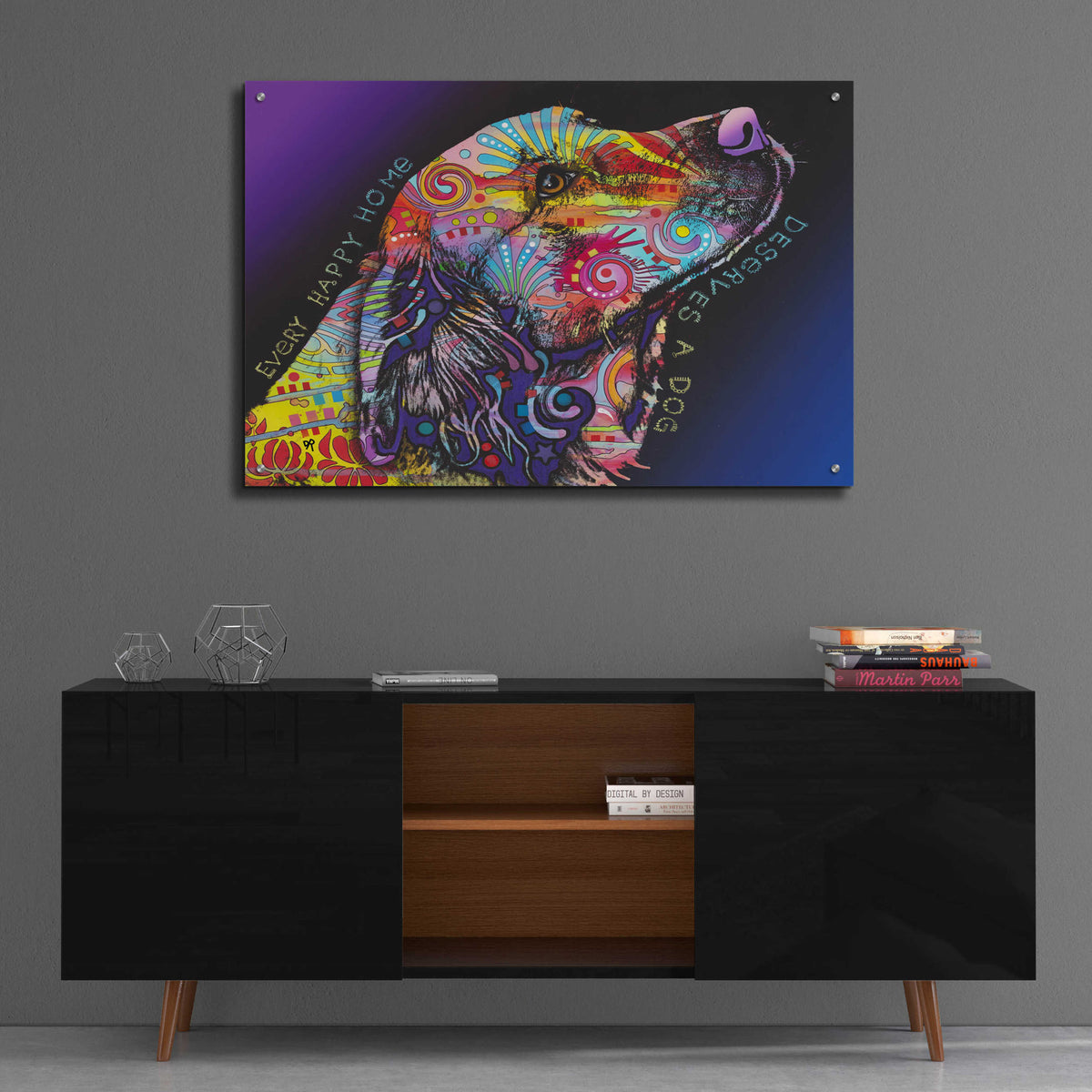 Epic Art 'Every Happy Home' by Dean Russo, Acrylic Glass Wall Art,36x24