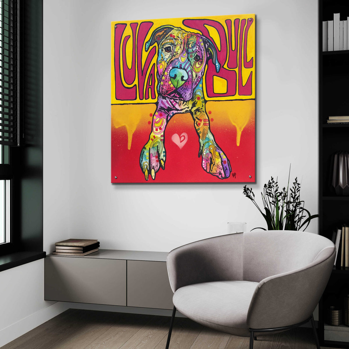 Epic Art 'Luva Bull' by Dean Russo, Acrylic Glass Wall Art,36x36