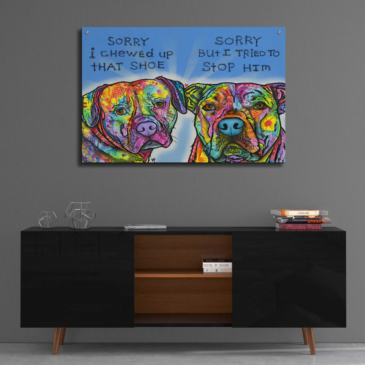 Epic Art 'Sorry' by Dean Russo, Acrylic Glass Wall Art,36x24
