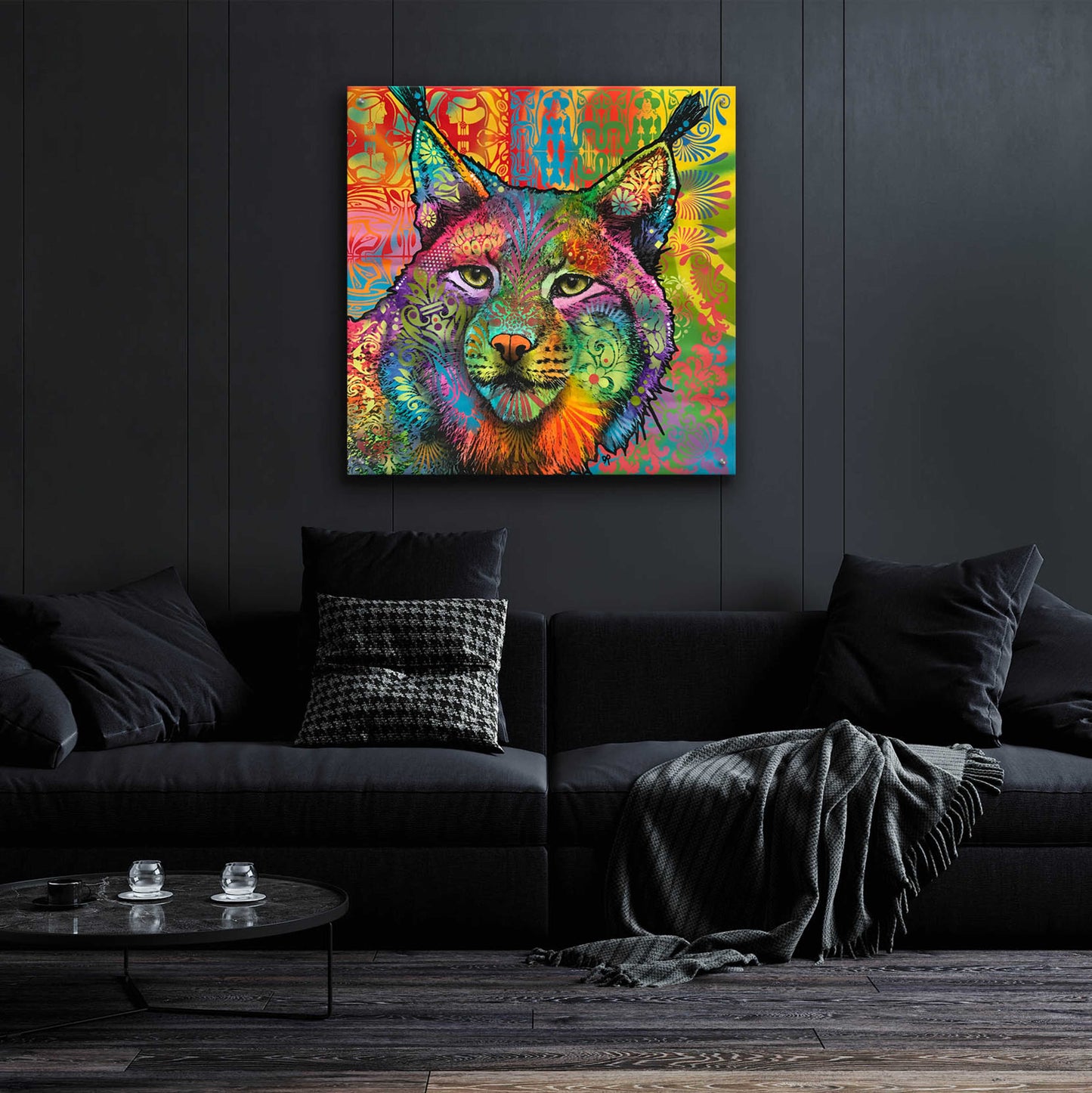 Epic Art 'The Lynx' by Dean Russo, Acrylic Glass Wall Art,36x36