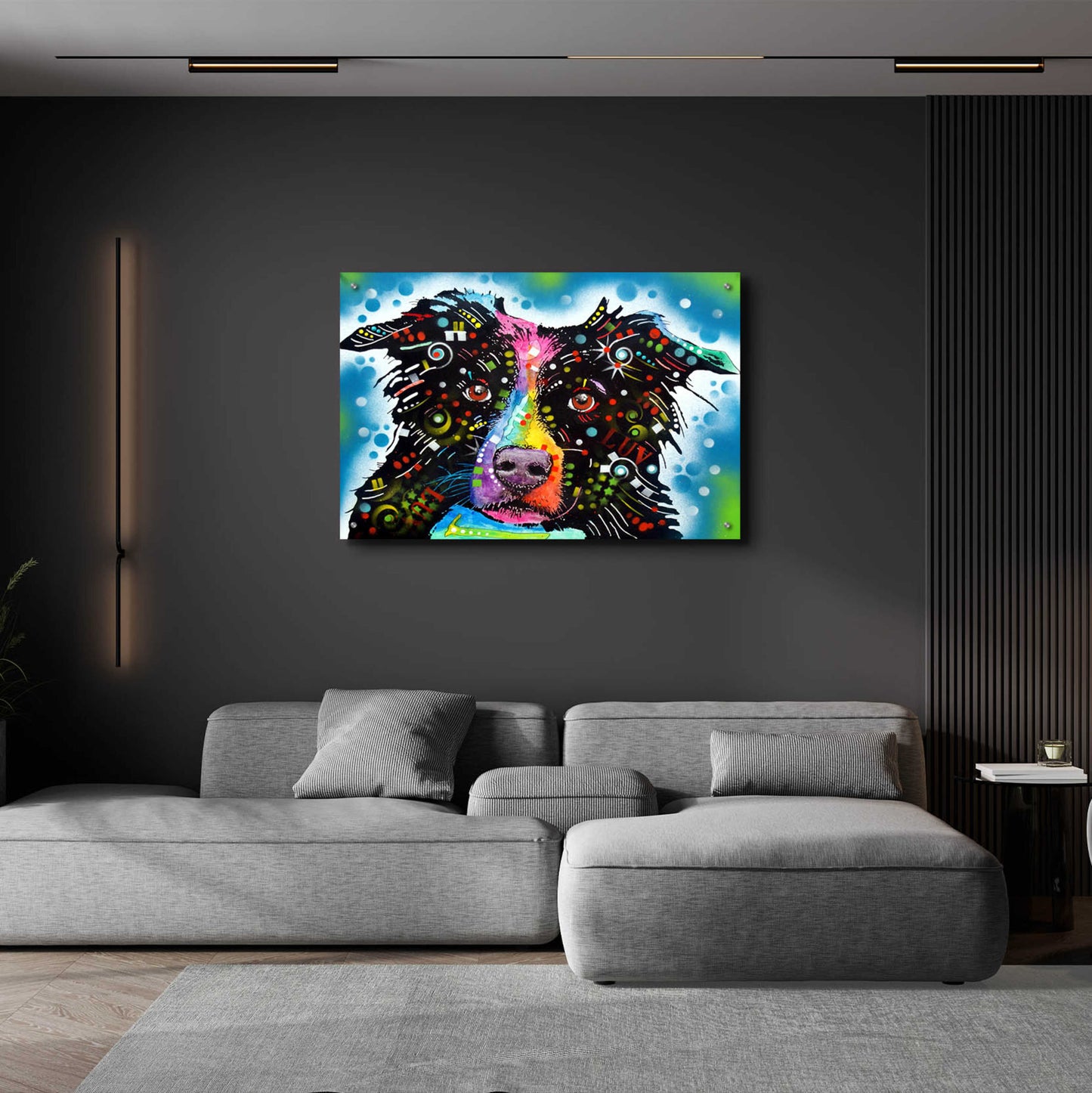 Epic Art 'Border Collie 3' by Dean Russo, Acrylic Glass Wall Art,36x24