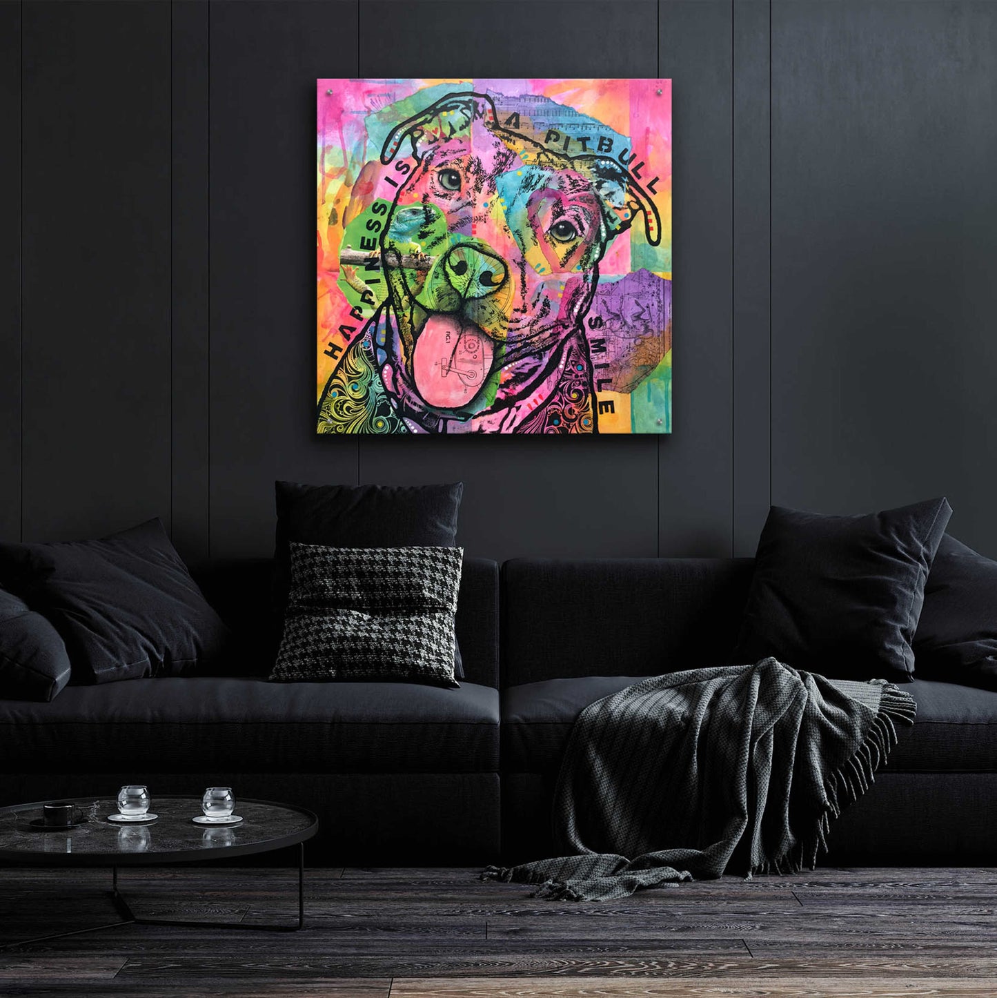 Epic Art 'Happiness Saatchi' by Dean Russo, Acrylic Glass Wall Art,36x36