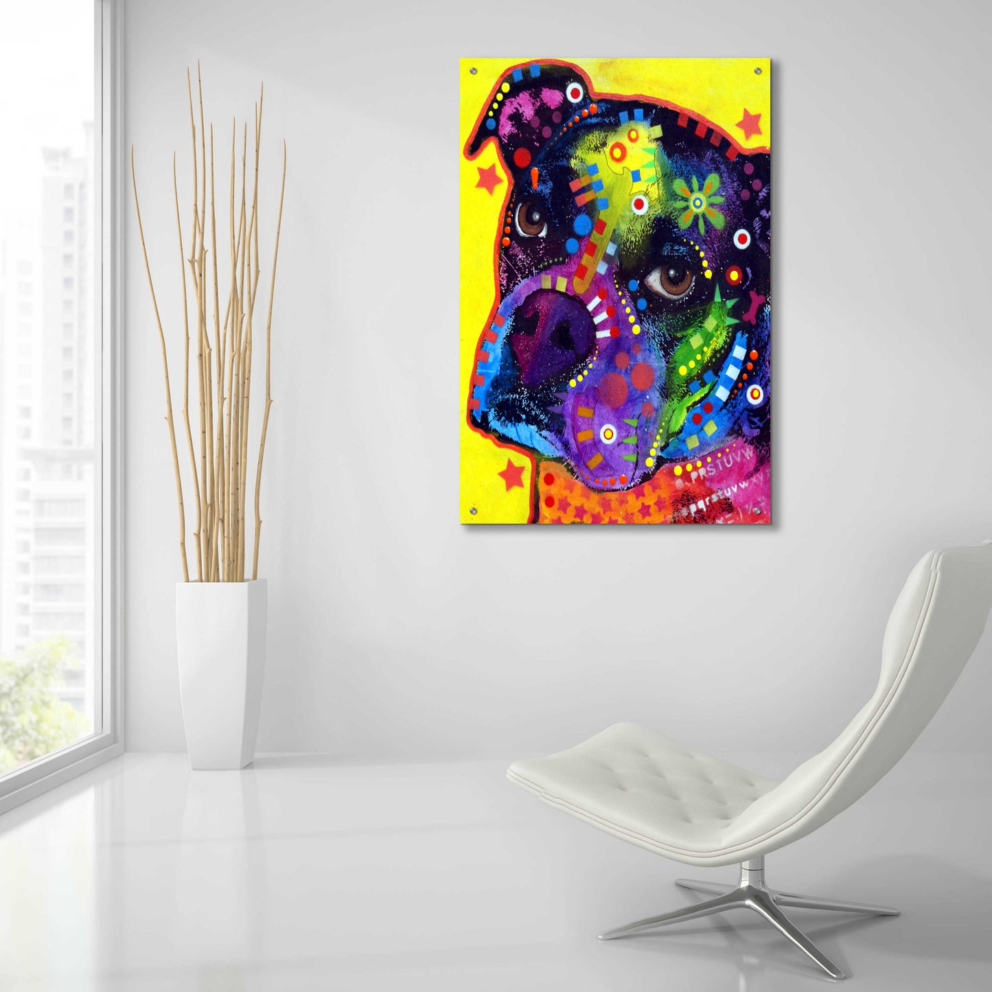 Epic Art 'Young Boxer 121609' by Dean Russo, Acrylic Glass Wall Art,24x36