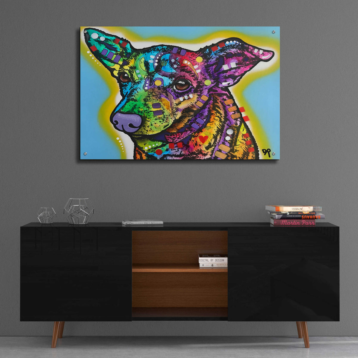 Epic Art 'Squat' by Dean Russo, Acrylic Glass Wall Art,36x24