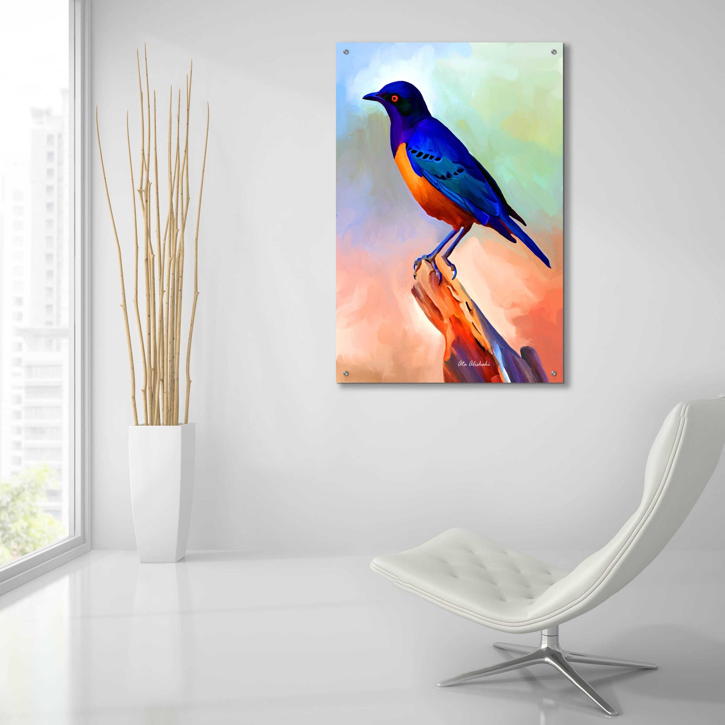 Epic Art 'Bird' by Ata Alishahi, Acrylic Glass Wall Art,24x36