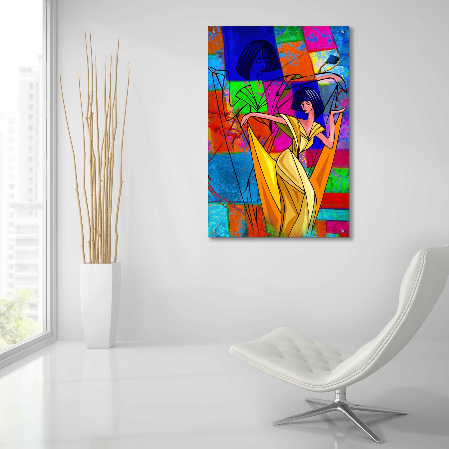 Epic Art 'Color Dance' by Ata Alishahi, Acrylic Glass Wall Art,24x36
